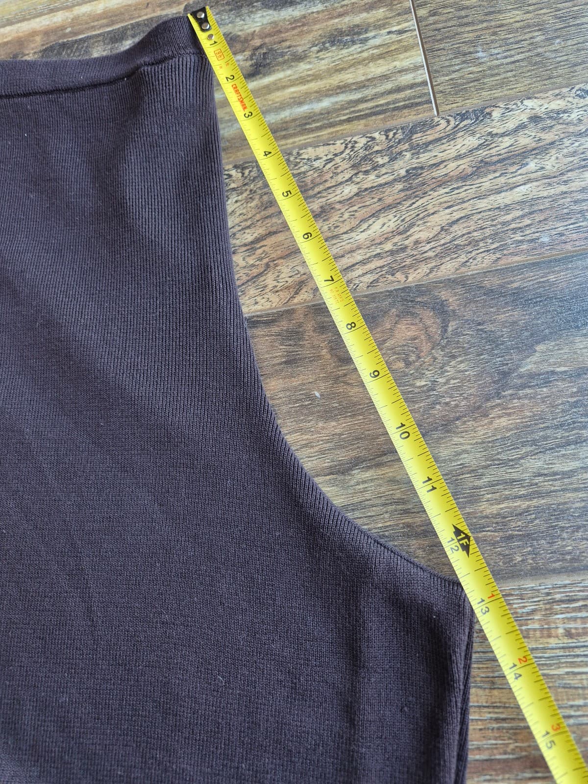 Vintage EILEEN FISHER Silk Blend Ribbed Knit Pull-On Pants Straight Brown Size L - Thumbnail 9