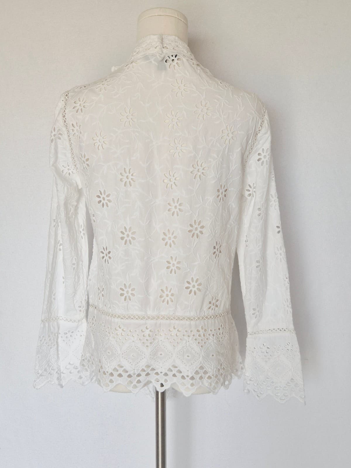 Lauren Ralph Lauren 2 Pc. White Eyelet Embroidered Open Jacket + Slip Dress Sz.S - Thumbnail 16