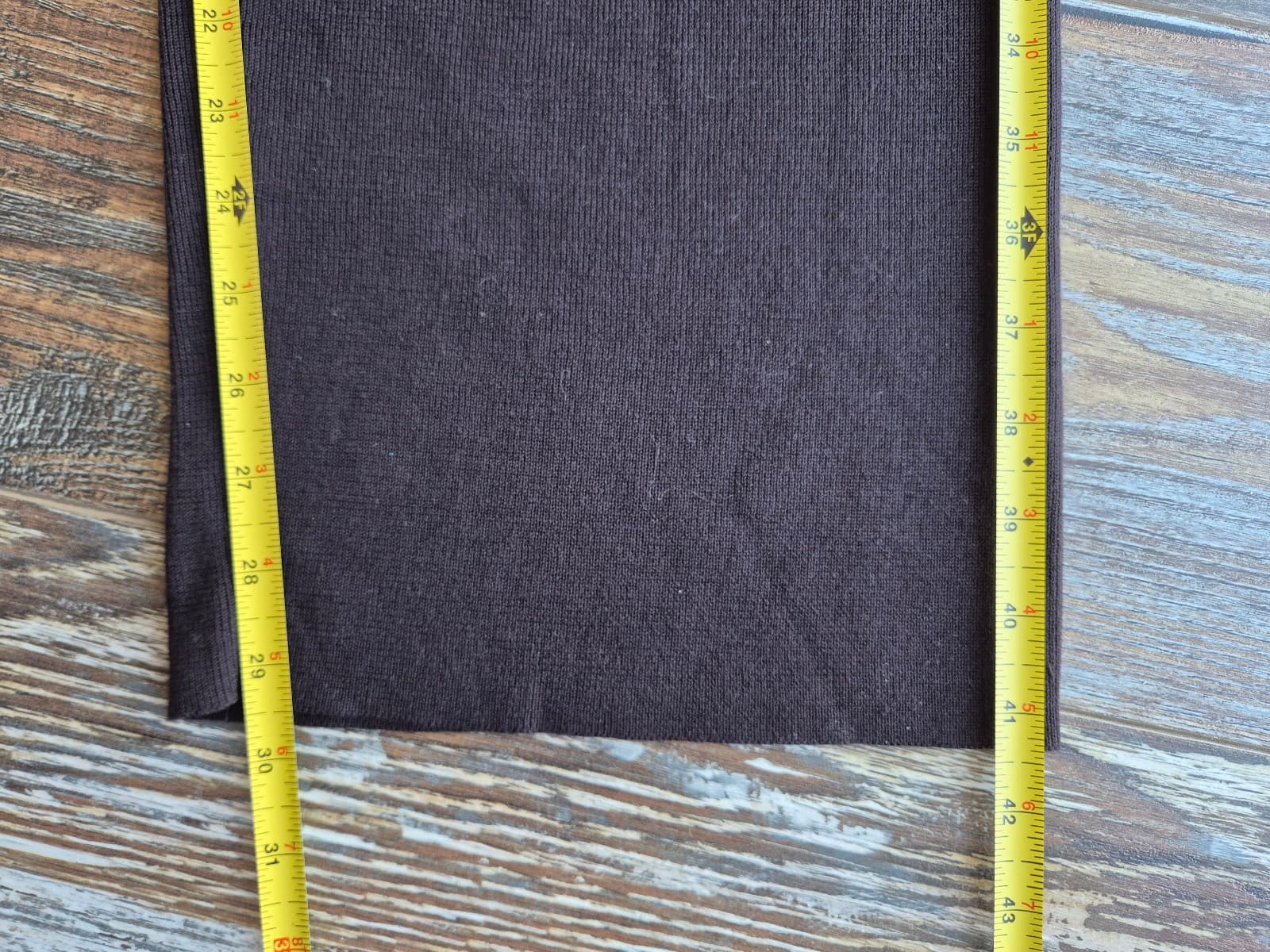 Vintage EILEEN FISHER Silk Blend Ribbed Knit Pull-On Pants Straight Brown Size L - Thumbnail 8