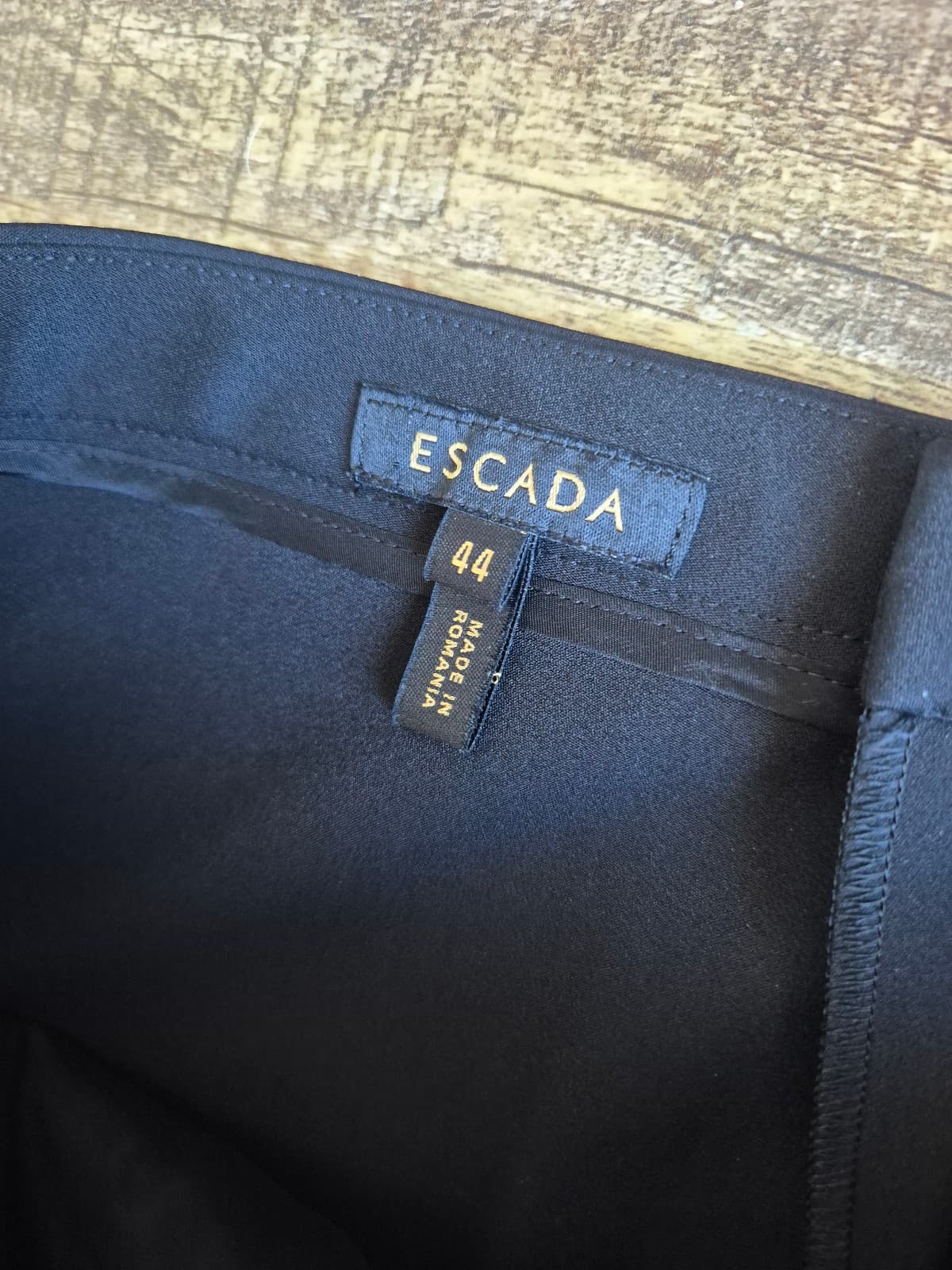 ESCADA Tulira Bootcut Dress Pants High Rise Pocket Stretch Black Women's 44 - Thumbnail 6