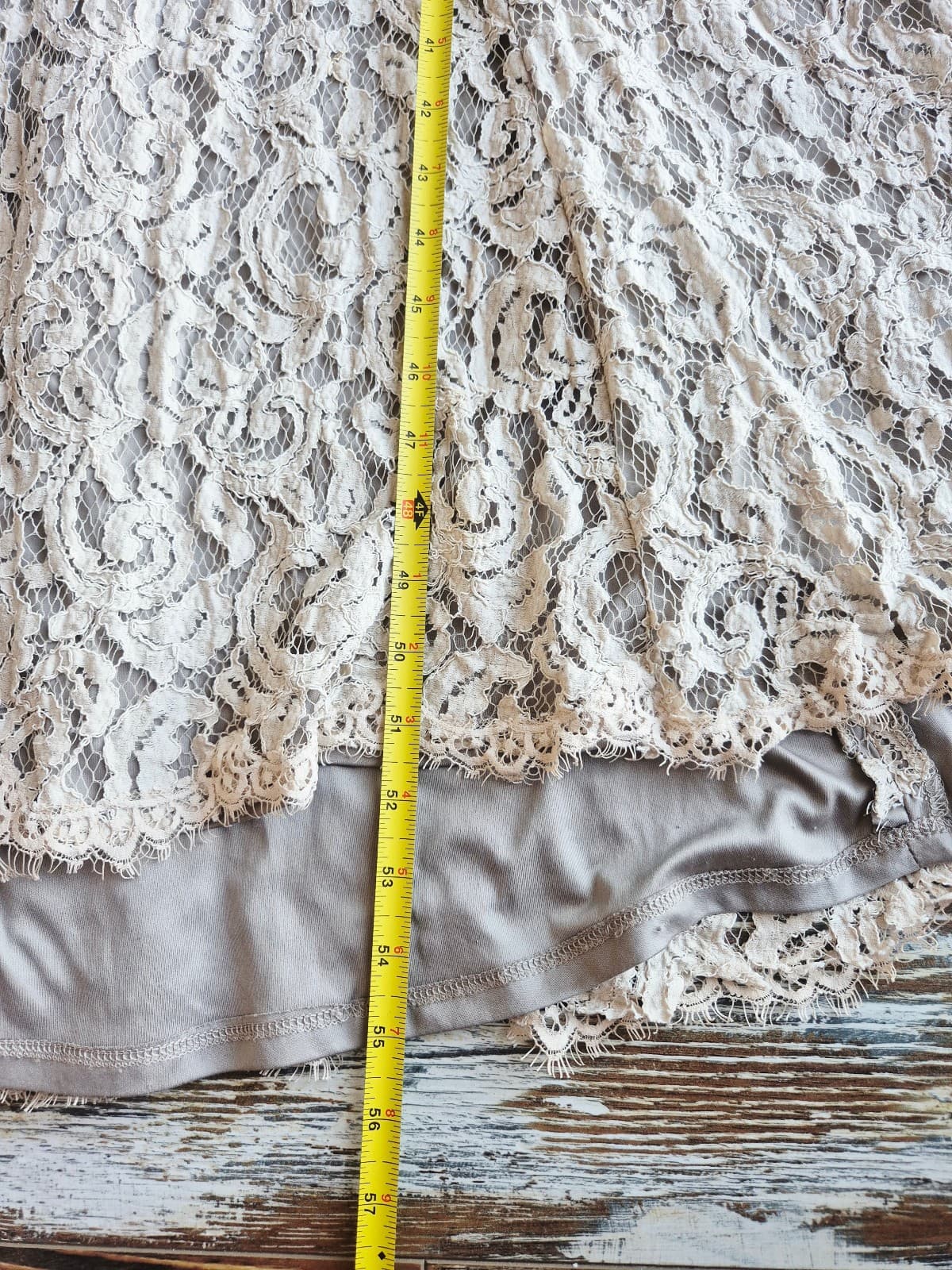 TADASHI SHOJI Embroidered Lace Formal Maxi Dress Gown Sleeveless Beige Womens 4P - Thumbnail 18