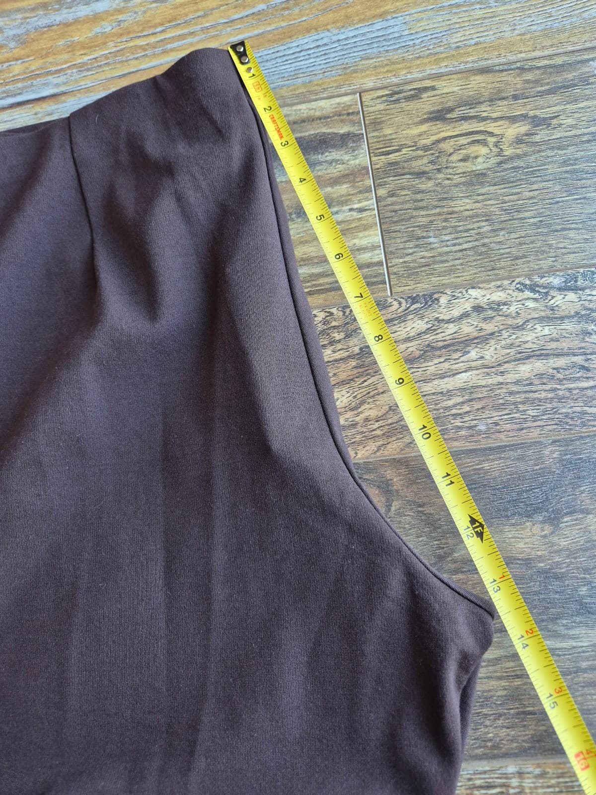 NEW EILEEN FISHER $138 Heavyweight Rayon Knit Pullon Slim Pants Brown Choco Sz.L - Thumbnail 9