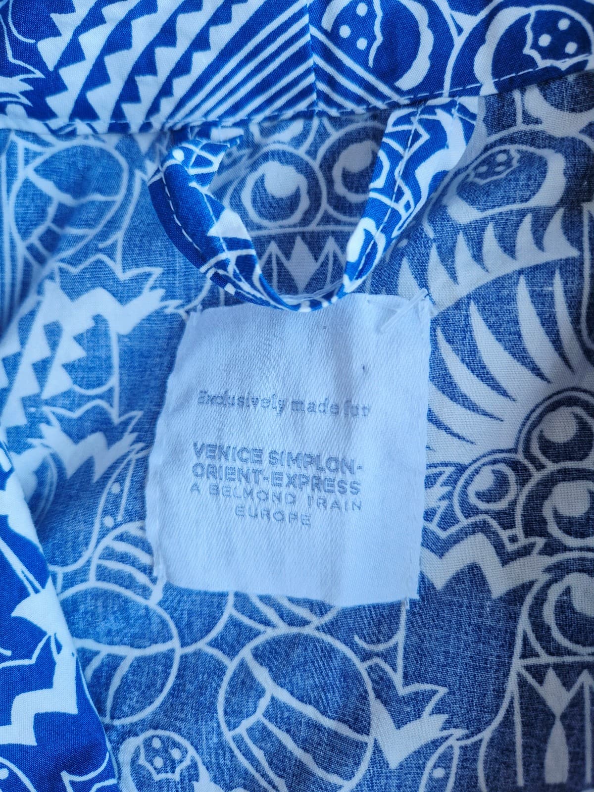Labottega Italy Venice Simplon Orient Express Belmond Train Kimono Robe Blue O/S - Thumbnail 8