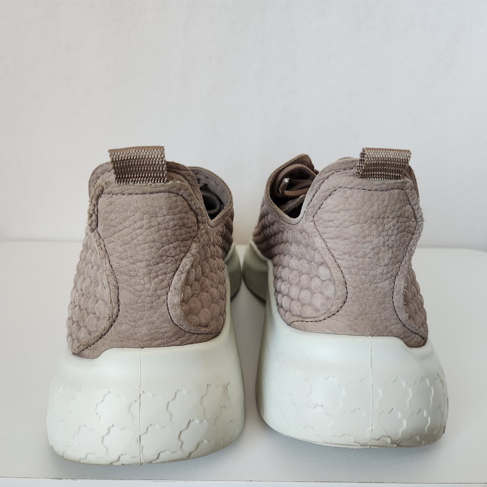 ECCO Men's EU43 US9 Therap Lace Sneaker Fluidform Comfort Lace-Up Leather Taupe - Thumbnail 6