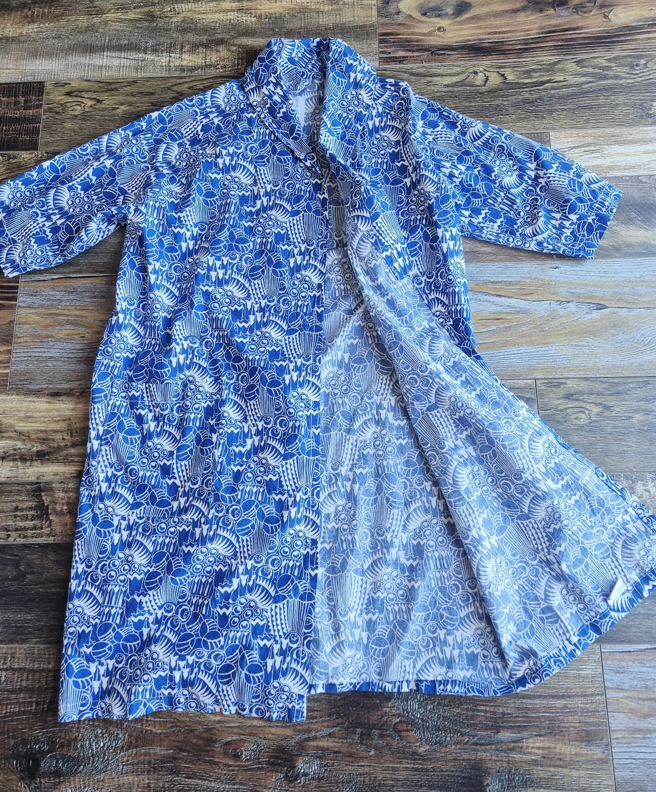 Labottega Italy Venice Simplon Orient Express Belmond Train Kimono Robe Blue O/S - Thumbnail 7