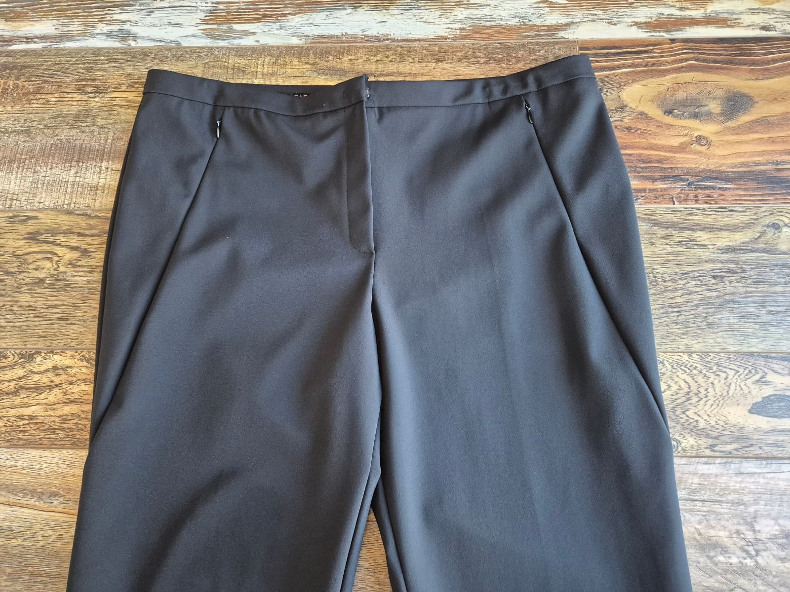 ESCADA Tulira Bootcut Dress Pants High Rise Pocket Stretch Black Women's 44 - Thumbnail 2