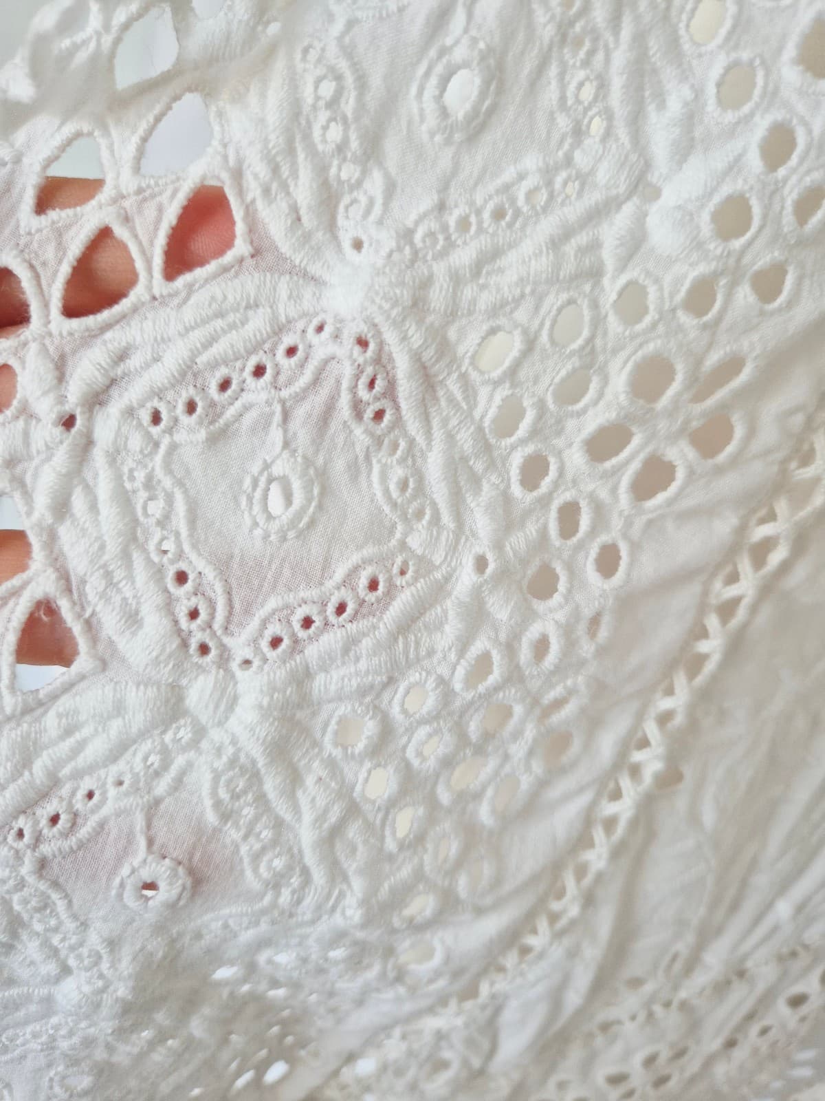 Lauren Ralph Lauren 2 Pc. White Eyelet Embroidered Open Jacket + Slip Dress Sz.S - Thumbnail 9