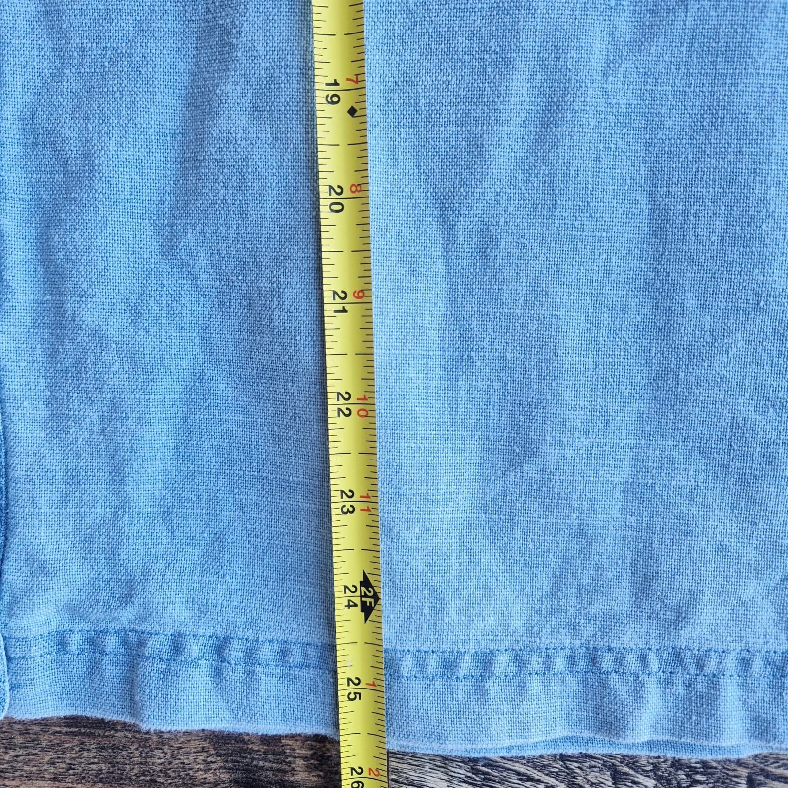 Vintge DAVID DART Sport Linen Blend Chambray Boxy Shirt Snap Pocket Women's S - Thumbnail 12