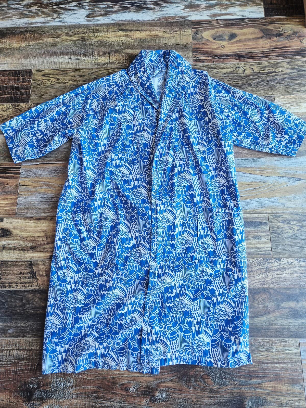 Labottega Italy Venice Simplon Orient Express Belmond Train Kimono Robe Blue O/S - Thumbnail 6