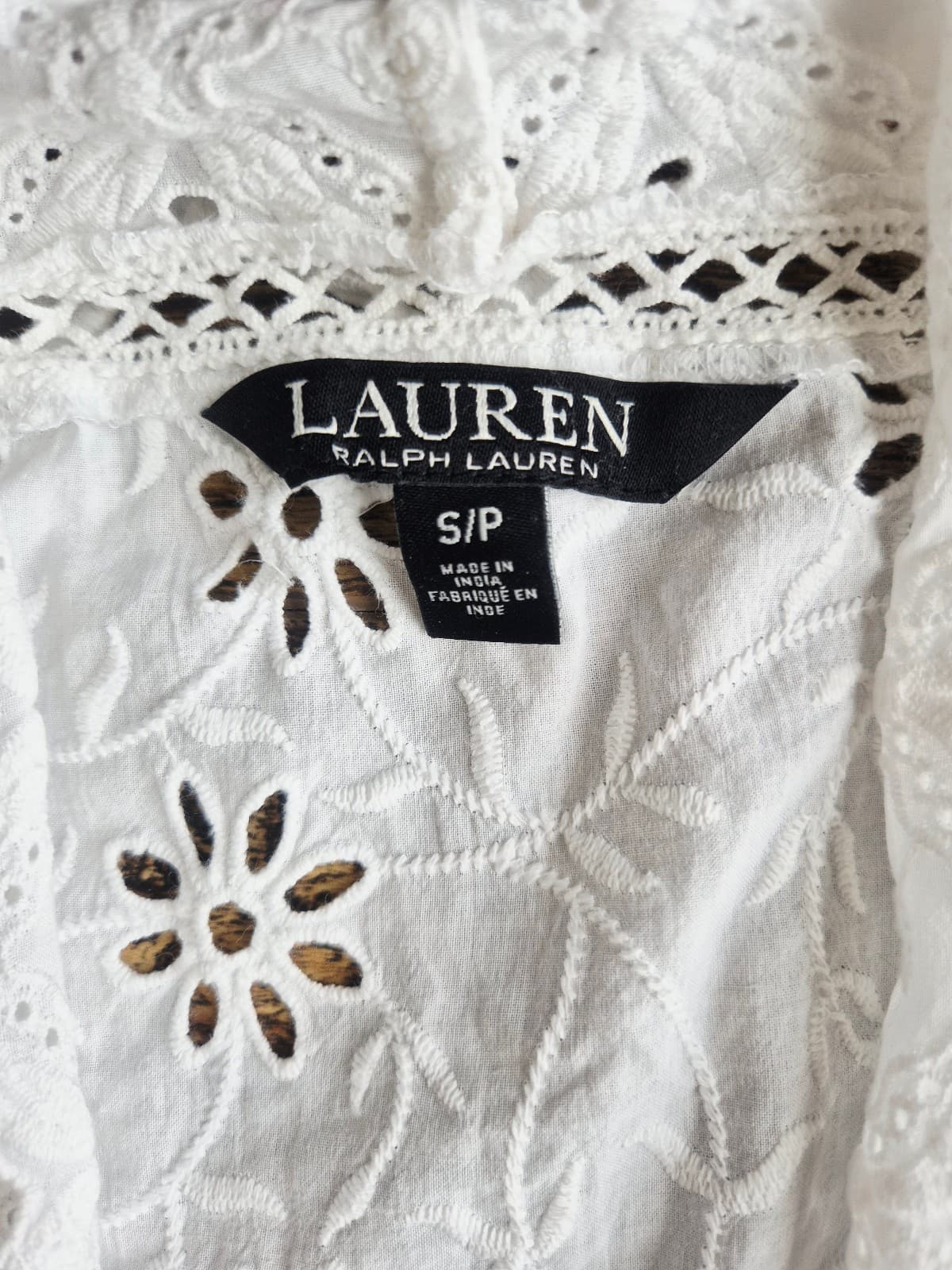 Lauren Ralph Lauren 2 Pc. White Eyelet Embroidered Open Jacket + Slip Dress Sz.S - Thumbnail 17