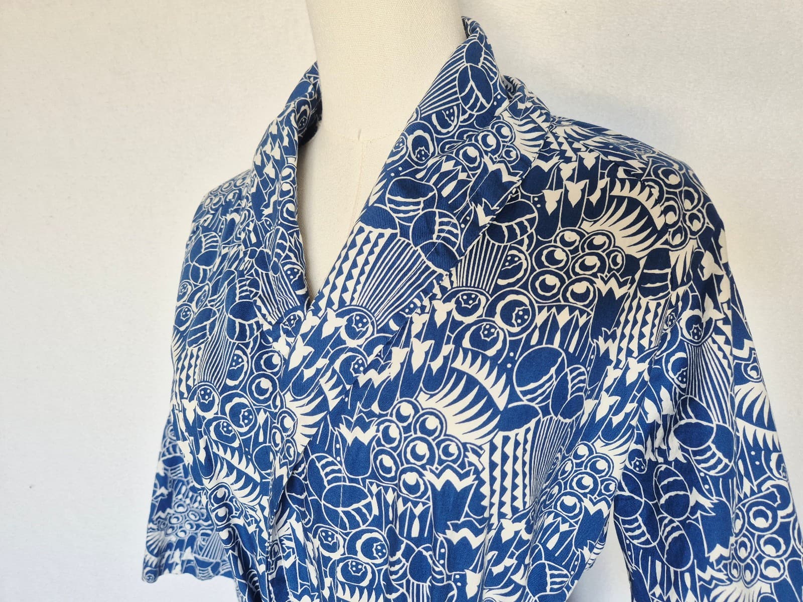 Labottega Italy Venice Simplon Orient Express Belmond Train Kimono Robe Blue O/S - Thumbnail 4