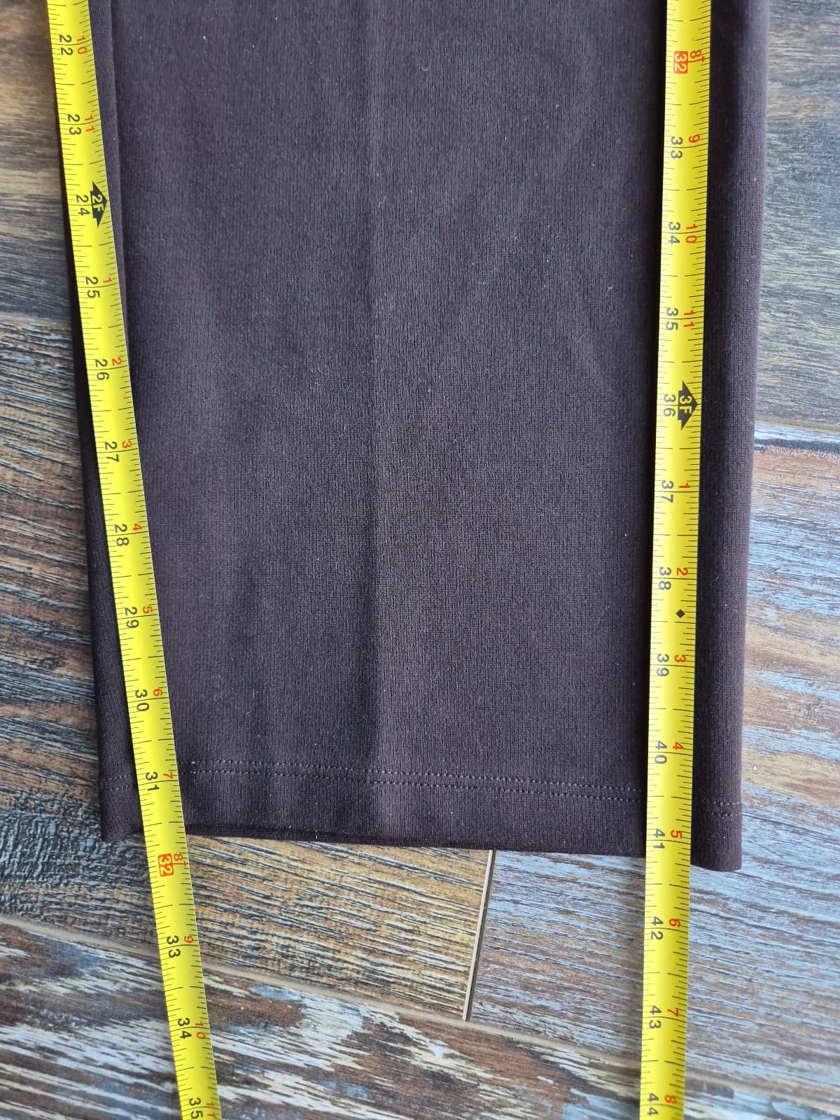 NEW EILEEN FISHER $138 Heavyweight Rayon Knit Pullon Slim Pants Brown Choco Sz.L - Thumbnail 8