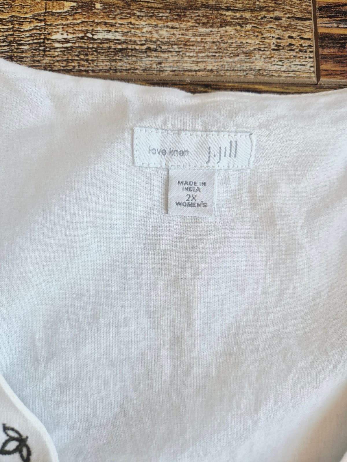 J.Jill Love Linen Embroidered Midi Shift Dress Sleeveless Lined White Women's 2X - Thumbnail 9