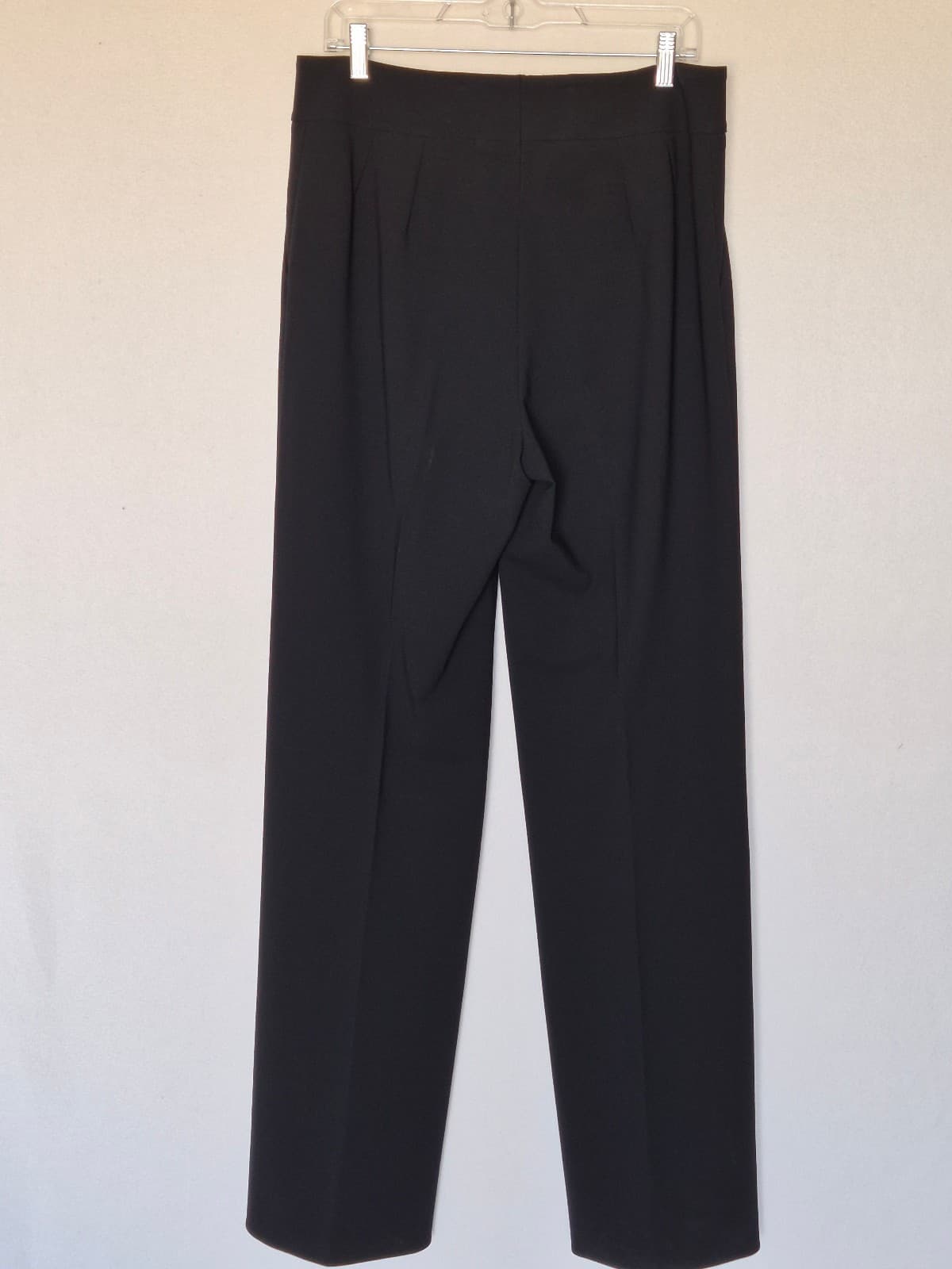 ESCADA Tawanda Straight-Wide Dress Pants High Rise Stretch Navy Blue Womn's 44 - Thumbnail 4