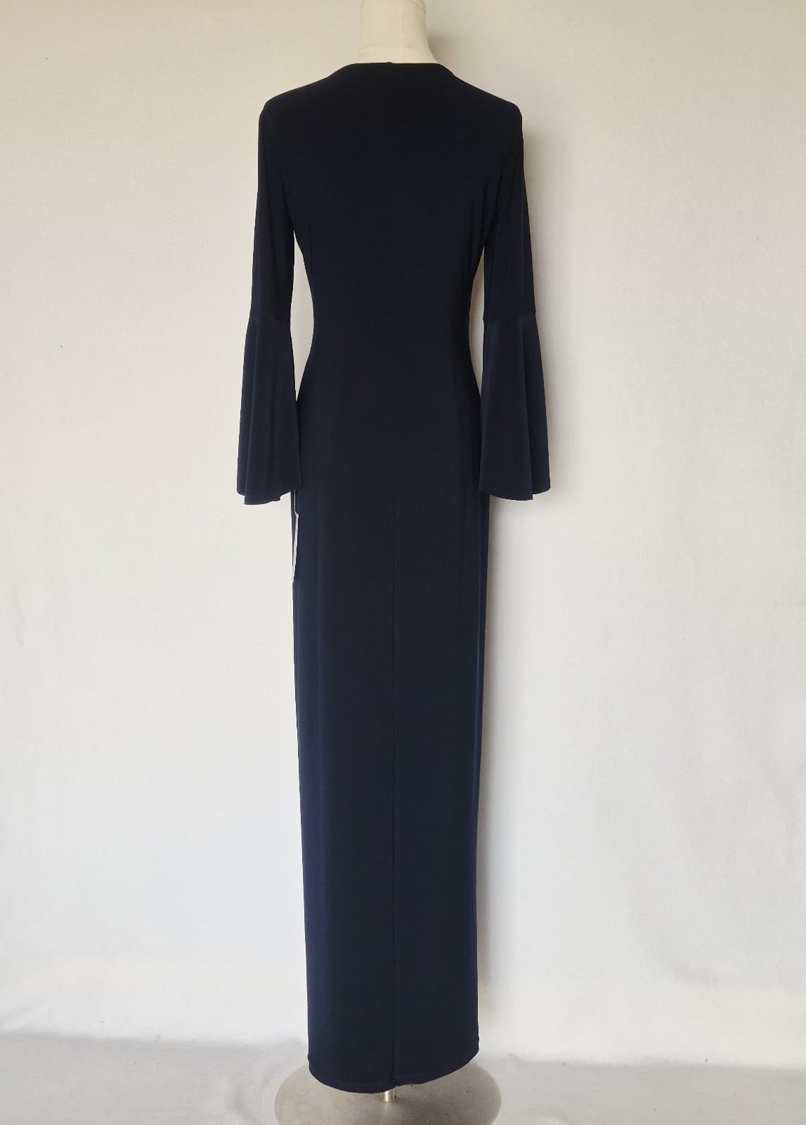 NEW Lauren Ralph Lauren Rhinestone Twist-Front Maxi Evening Gown JerseyNavy Sz.6 - Thumbnail 12