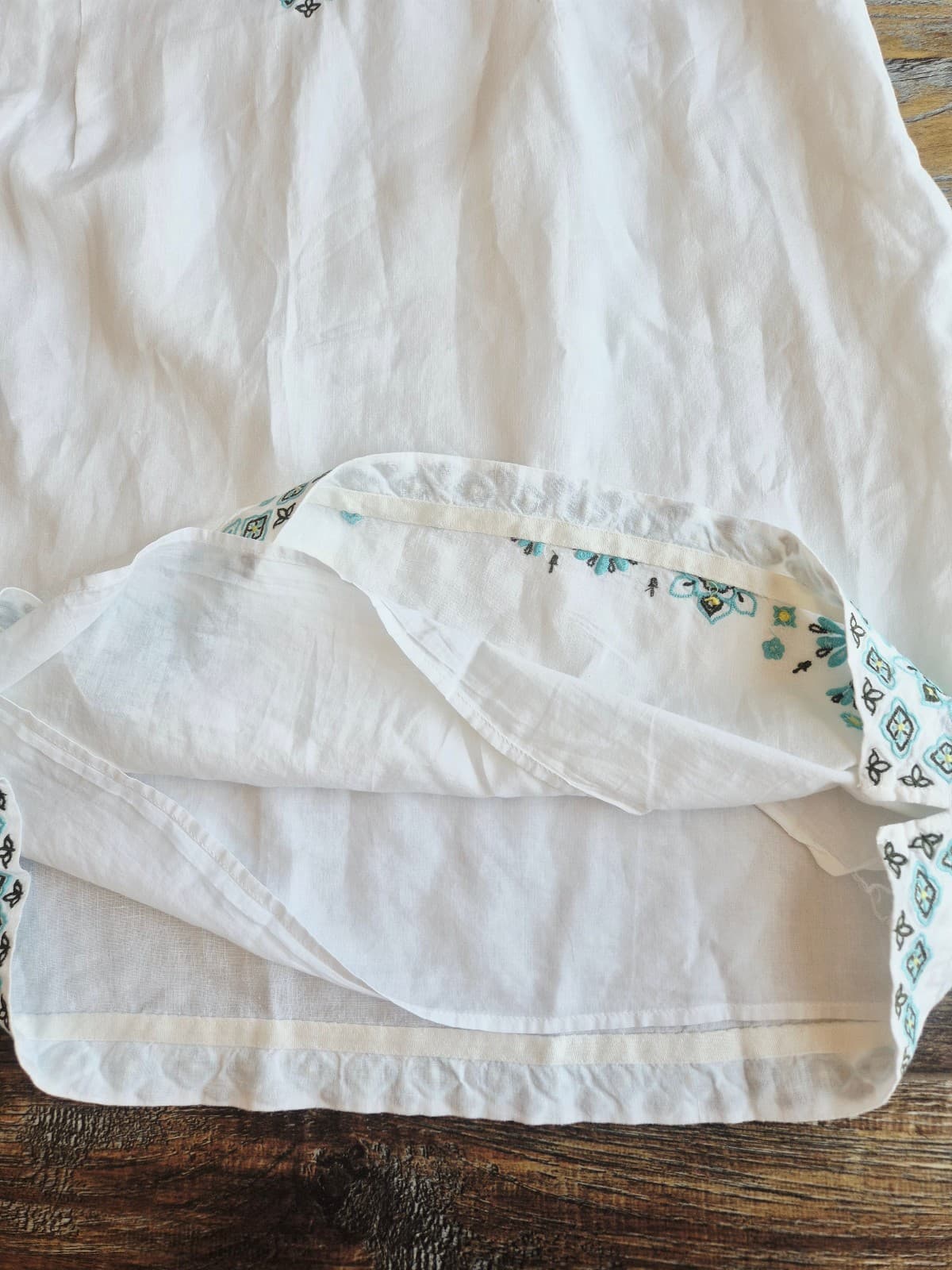 J.Jill Love Linen Embroidered Midi Shift Dress Sleeveless Lined White Women's 2X - Thumbnail 10