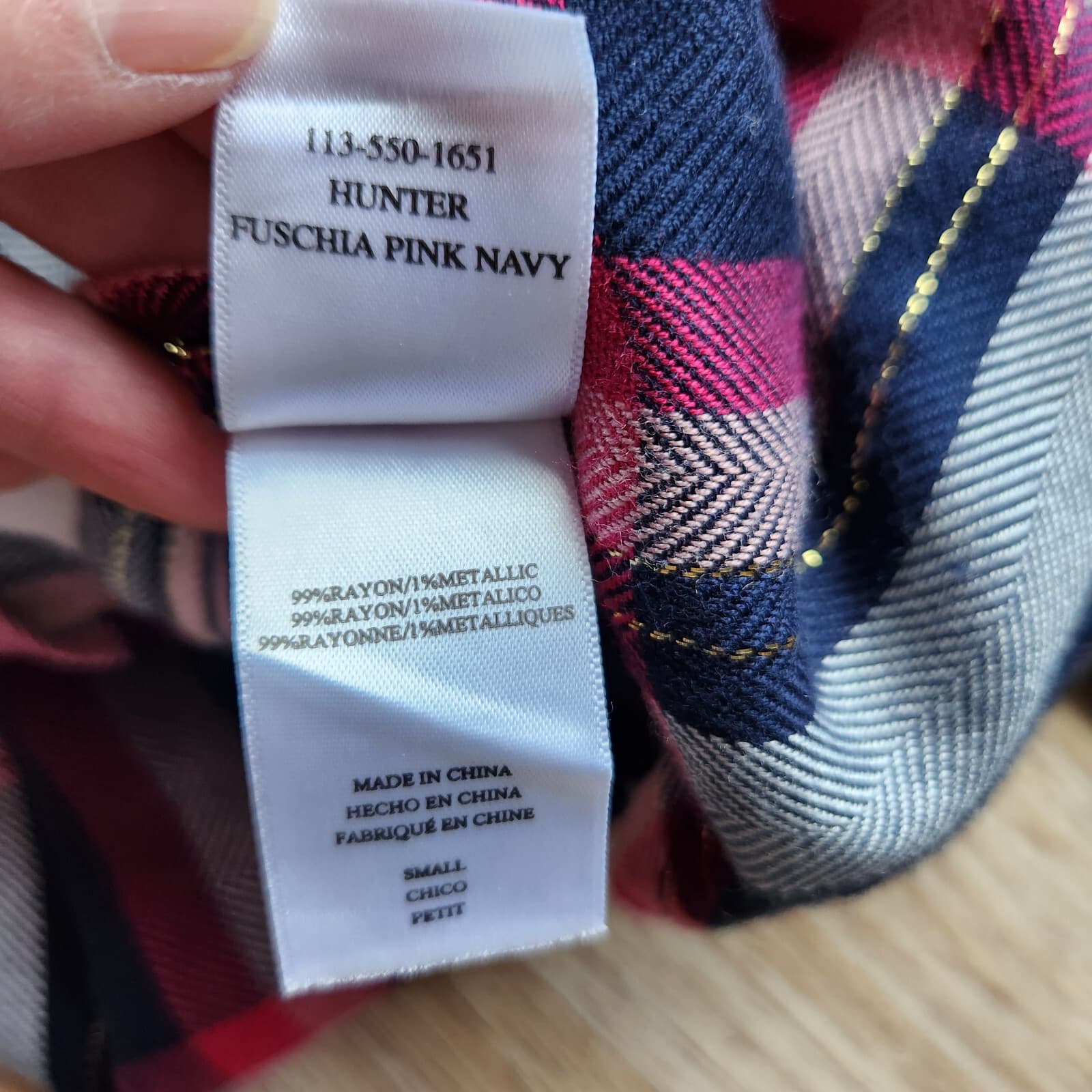 Rails Hunter Fuschia Plaid Button-Down Shirt Long Sleeve Pink Navy Women's S - Thumbnail 11