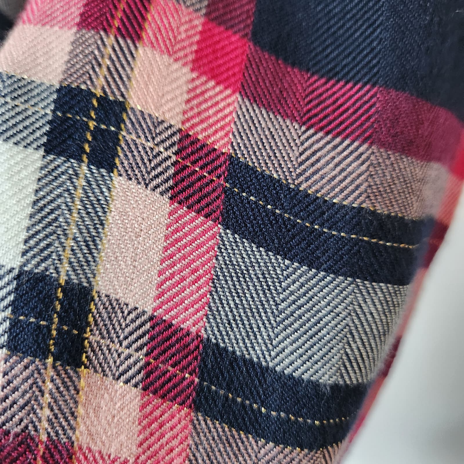 Rails Hunter Fuschia Plaid Button-Down Shirt Long Sleeve Pink Navy Women's S - Thumbnail 7