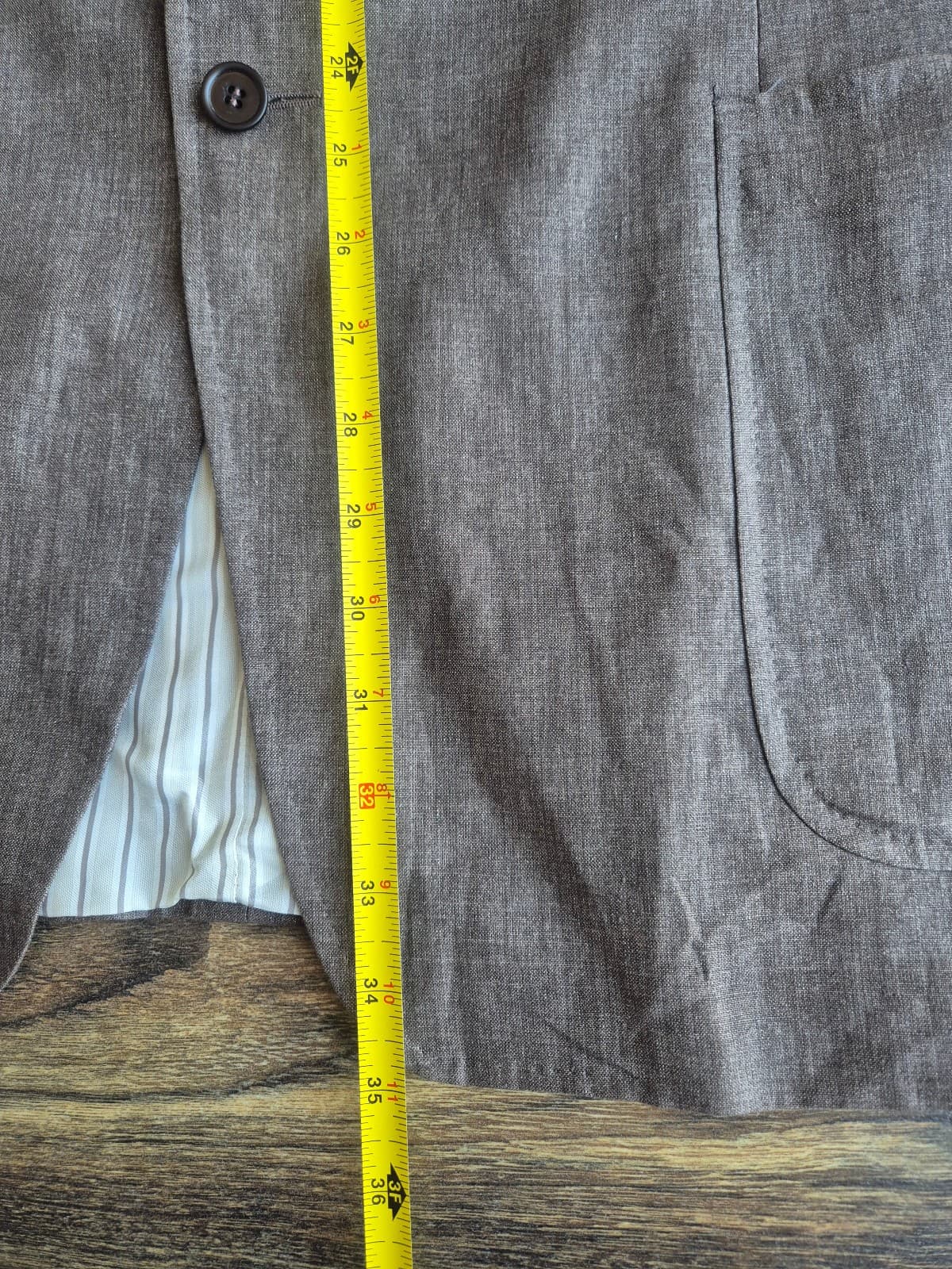 Ermenegildo Zegna Made in Switzerland 100% Linen Sport Coat Brown Men's 56L - Thumbnail 14