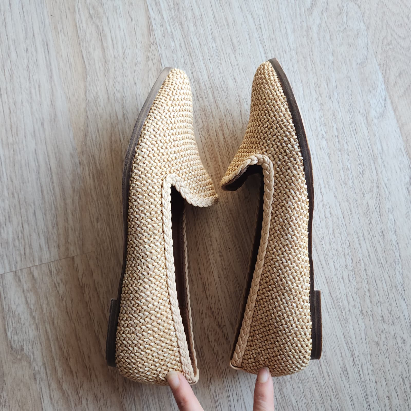 NWoB Zodiac $80 Hill Loafer Flat Woven Braided Foam Footbed Natural Beige US7M - Thumbnail 9