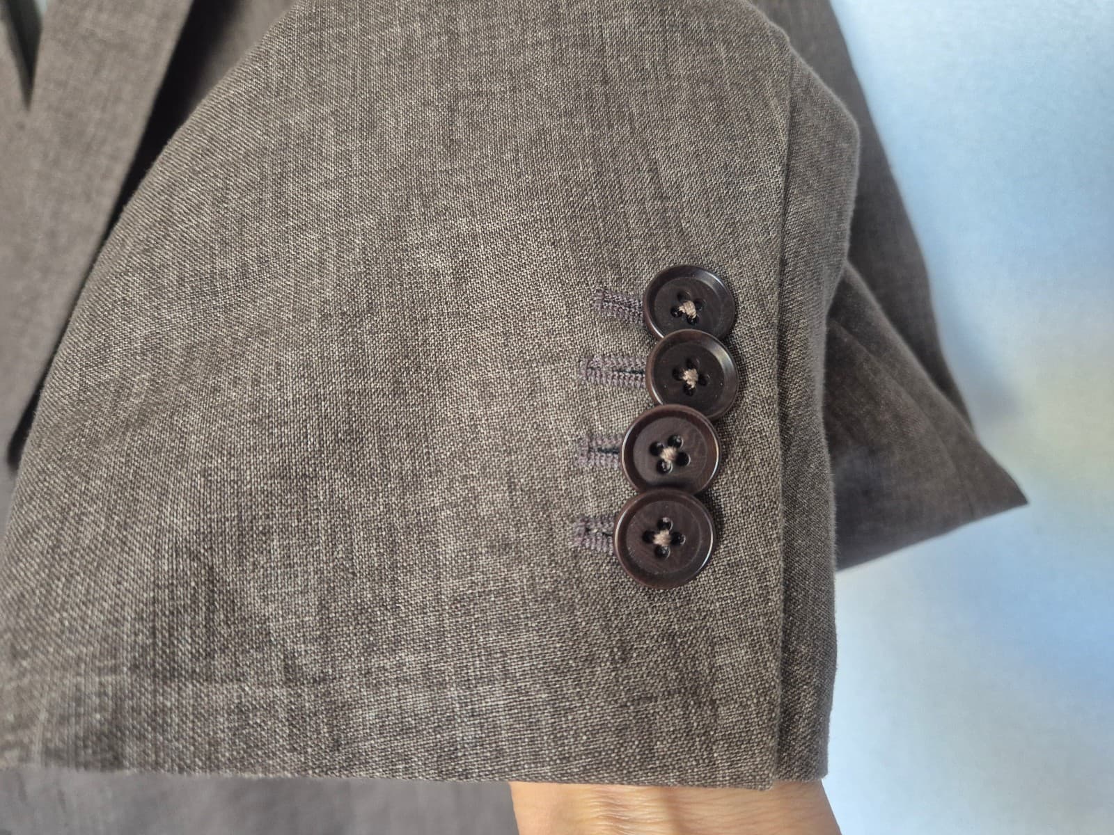 Ermenegildo Zegna Made in Switzerland 100% Linen Sport Coat Brown Men's 56L - Thumbnail 4