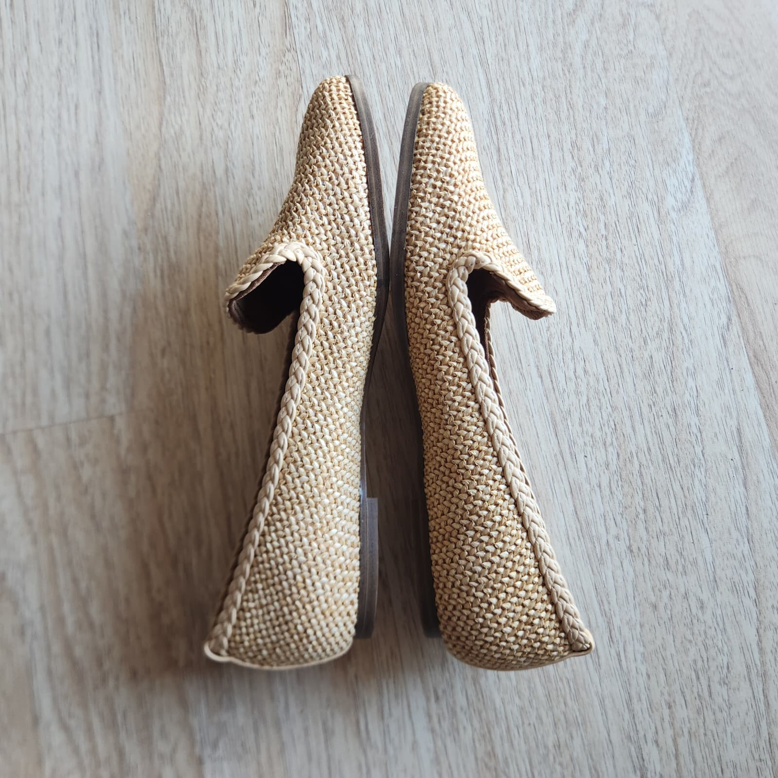 NWoB Zodiac $80 Hill Loafer Flat Woven Braided Foam Footbed Natural Beige US7M - Thumbnail 10