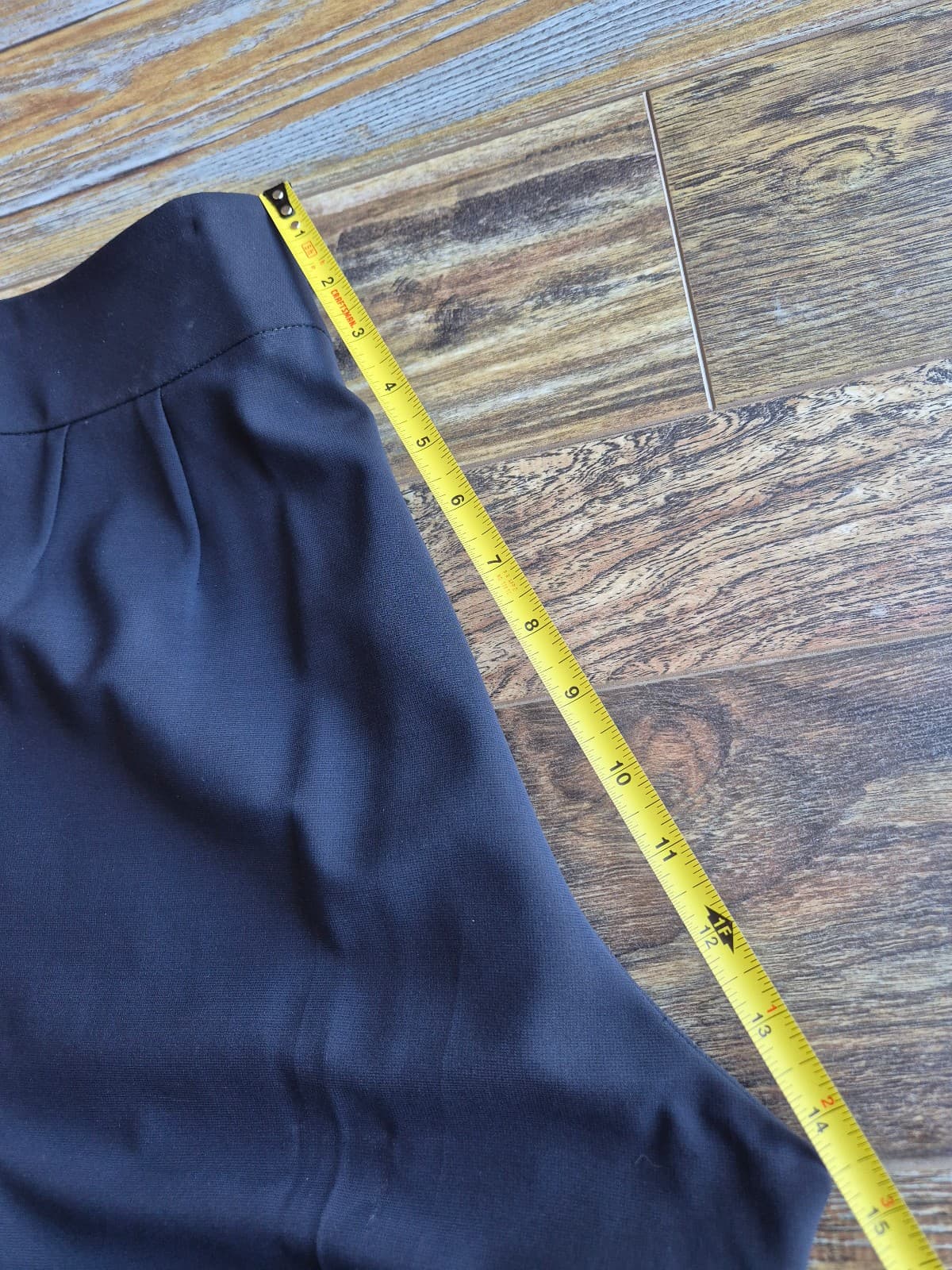 ESCADA Tawanda Straight-Wide Dress Pants High Rise Stretch Navy Blue Womn's 44 - Thumbnail 13