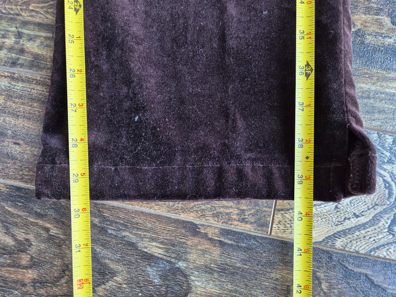 Vintage ST.JOHN SPORT Marie Gray Velvet Chain-Accent Straight Pants Brown Size 4 - Thumbnail 14