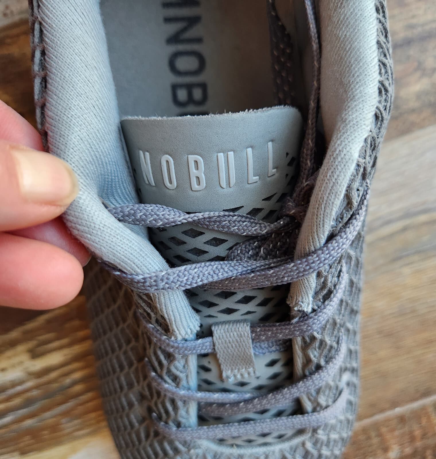 NOBULL Mesh Runner Running Shoes Cushion Lace-Up Clay Gray Unisex M11 W12.5 - Thumbnail 11