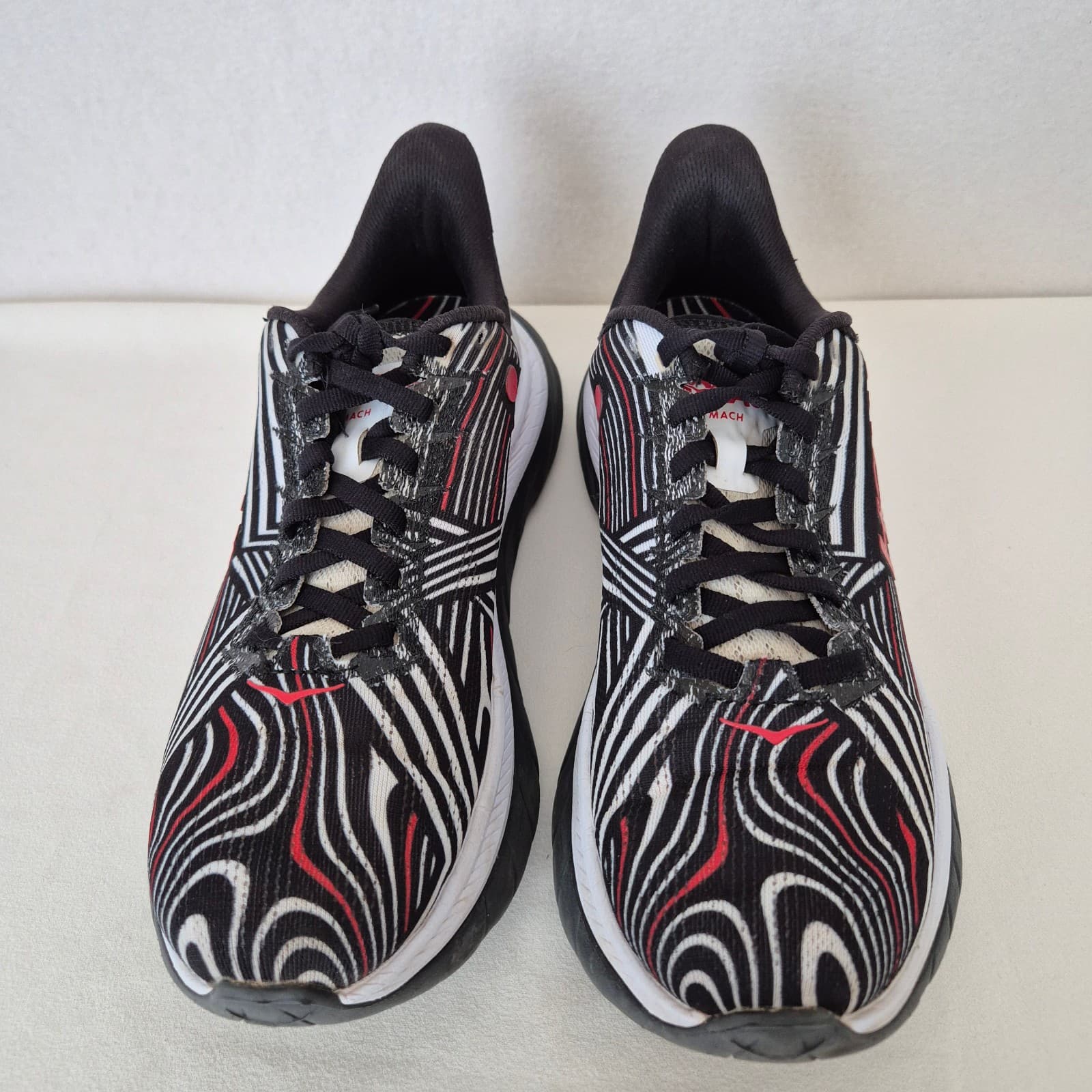 HOKA One One Ironman Mach 4 Women's US7B Running Shoe Lace-Up Mesh Graphic Black - Thumbnail 5