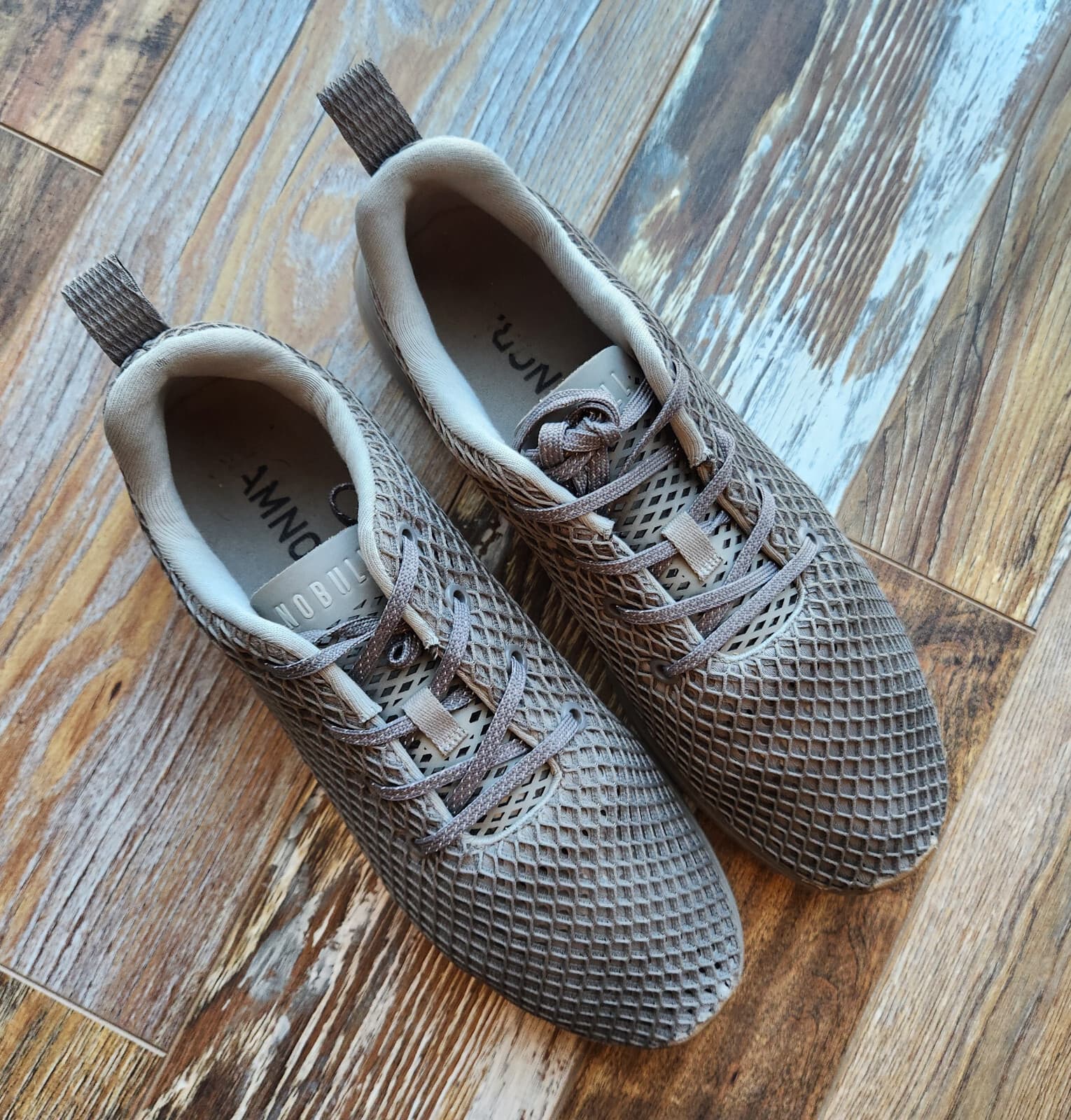 NOBULL Mesh Runner Running Shoes Cushion Lace-Up Clay Gray Unisex M11 W12.5 - Thumbnail 4