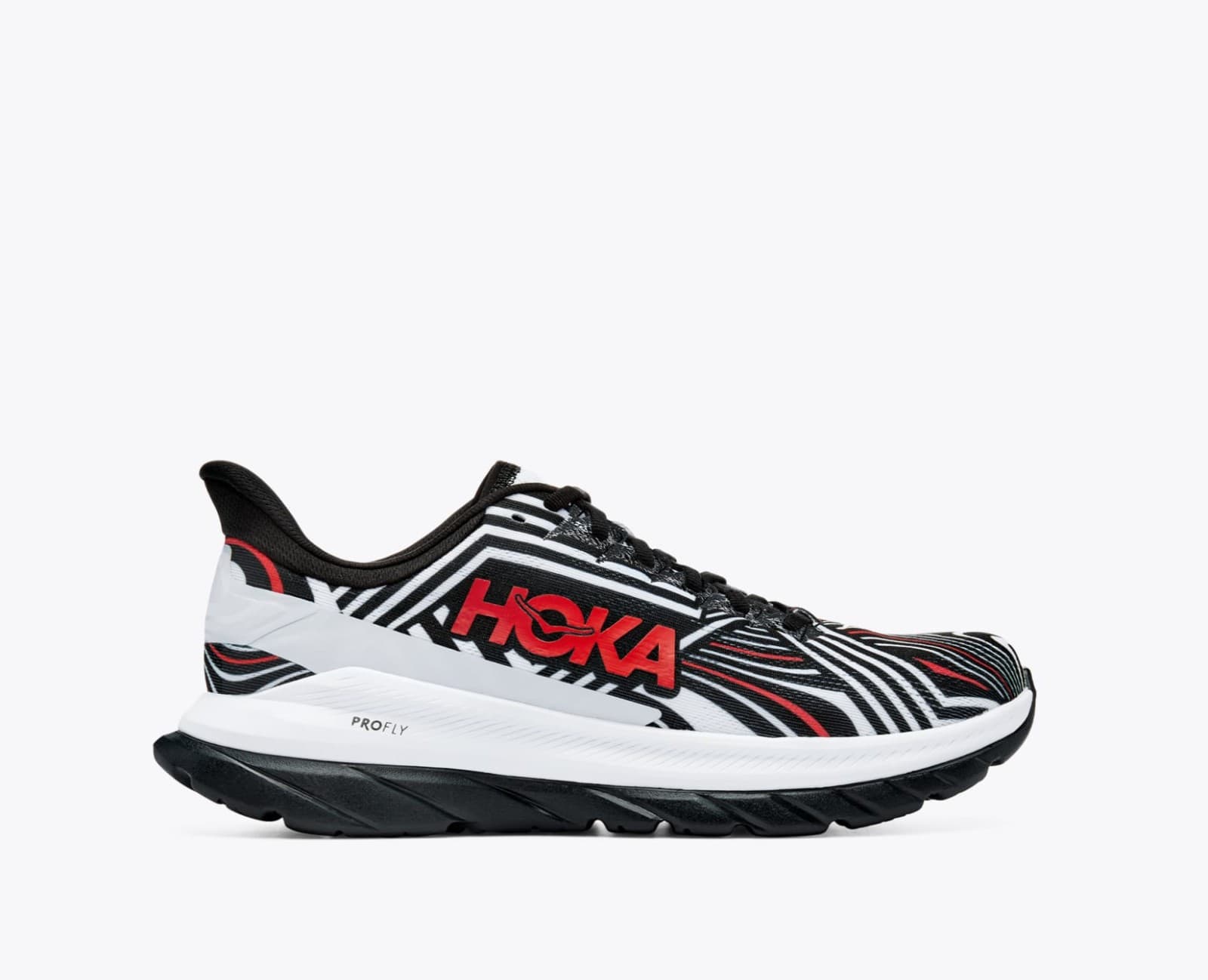 HOKA One One Ironman Mach 4 Women's US7B Running Shoe Lace-Up Mesh Graphic Black - Thumbnail 2
