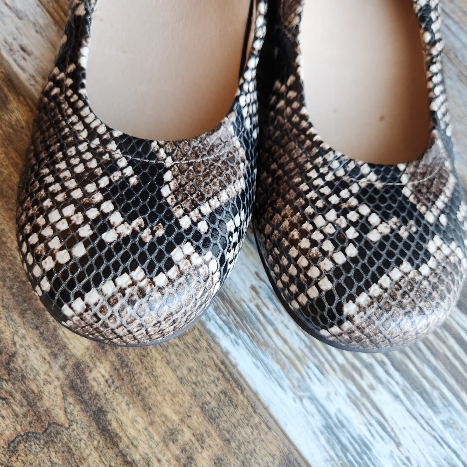 NWoB ABEO $140 Tilly Slip-On Metatarsal Ballet Flats Leather Tan Snake US7.5 - Thumbnail 7