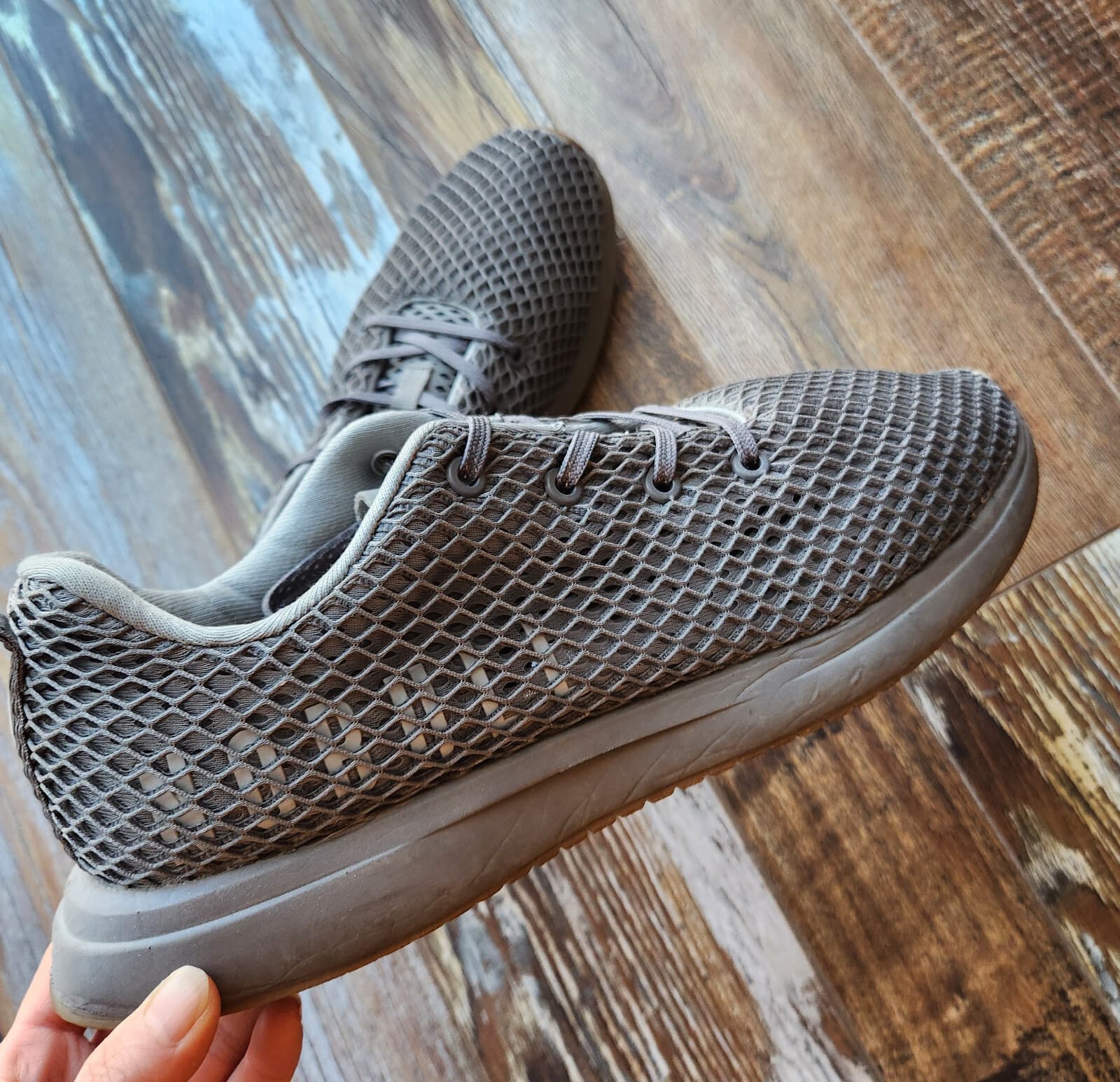 NOBULL Mesh Runner Running Shoes Cushion Lace-Up Clay Gray Unisex M11 W12.5 - Thumbnail 2