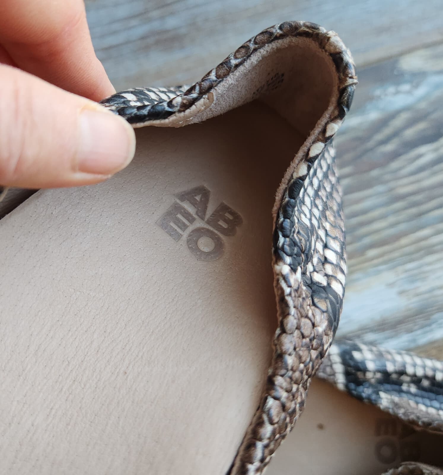 NWoB ABEO $140 Tilly Slip-On Metatarsal Ballet Flats Leather Tan Snake US7.5 - Thumbnail 10