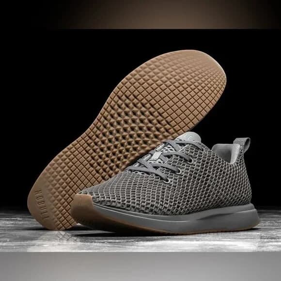 NOBULL Mesh Runner Running Shoes Cushion Lace-Up Clay Gray Unisex M11 W12.5 - Thumbnail 3