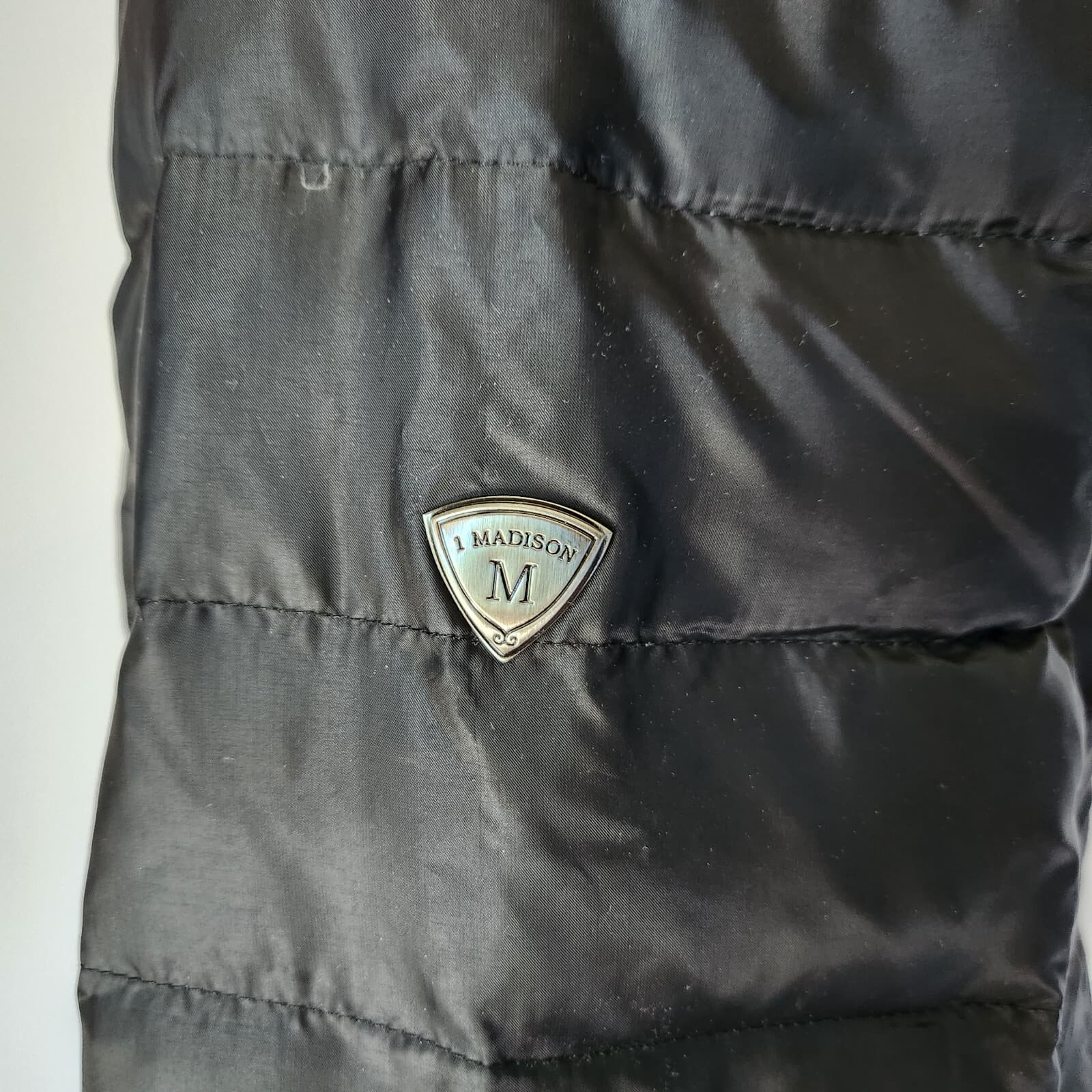 I Madison Expedition Down Puffer Hooded Jacket Ruffle Zip Black Women's S - Thumbnail 7