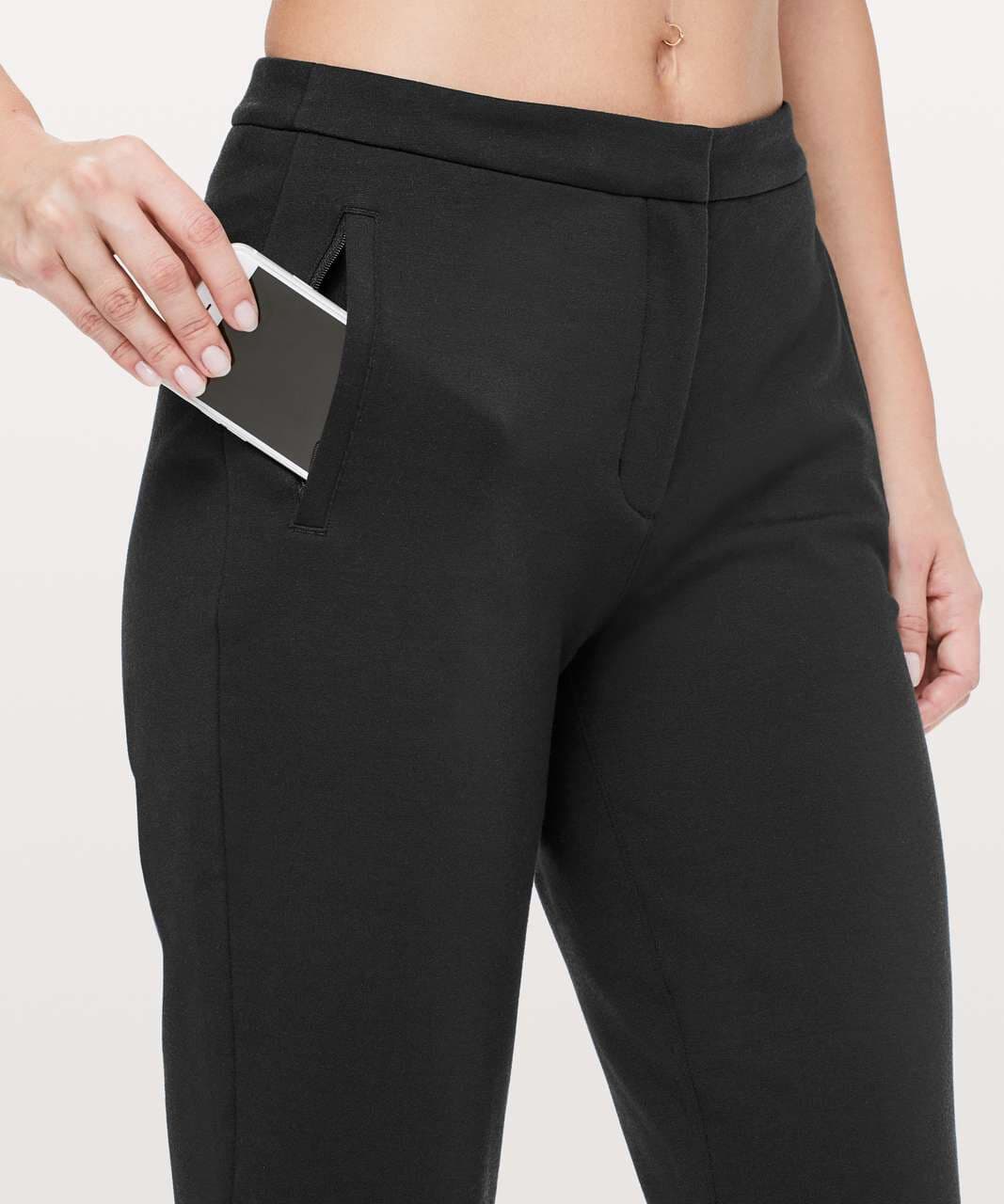 Lululemon On The Move 28" Pants High Rise Straight Ankle Stretch Pocket Black 4 - Thumbnail 5