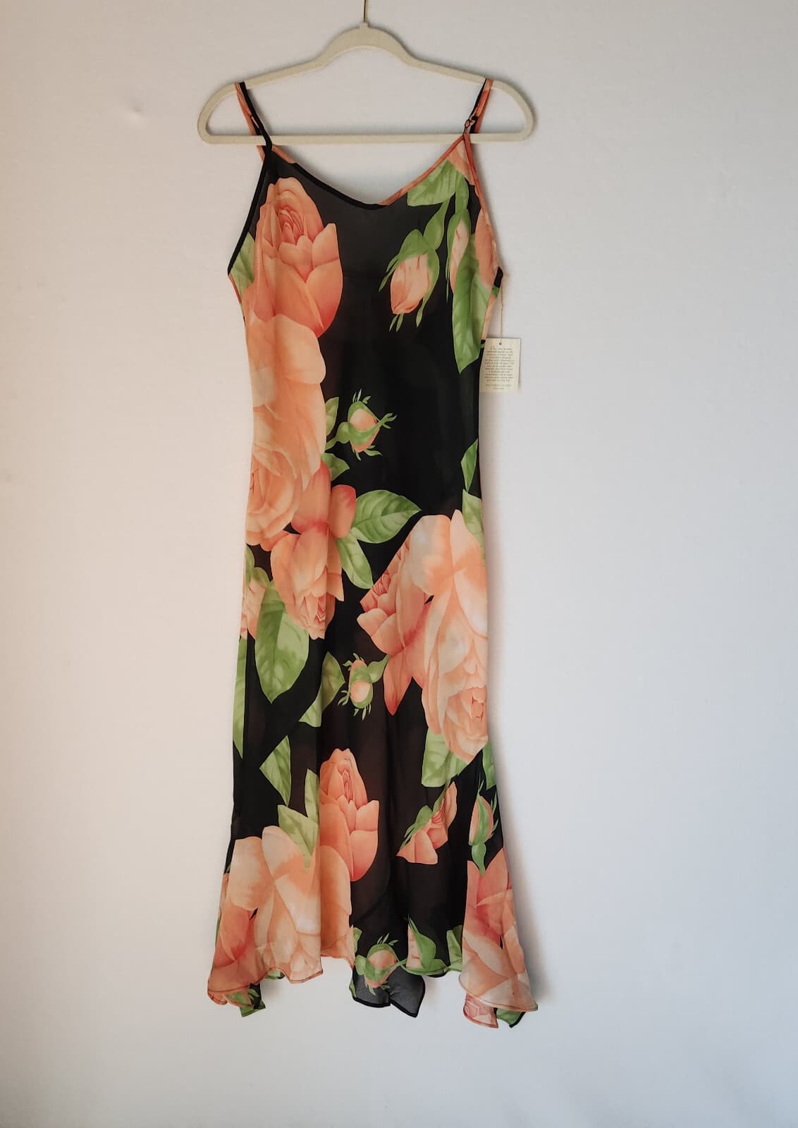 Vintage NWT Victoria's Secret Collection Floral Maxi Slip Dress Multicolor Sz.L - Thumbnail 3