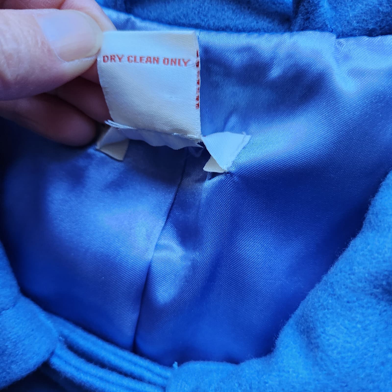 Sundance Made in Italy New Horizons Peacoat Double Breast Wool Blend Blue Sz.M - Thumbnail 9