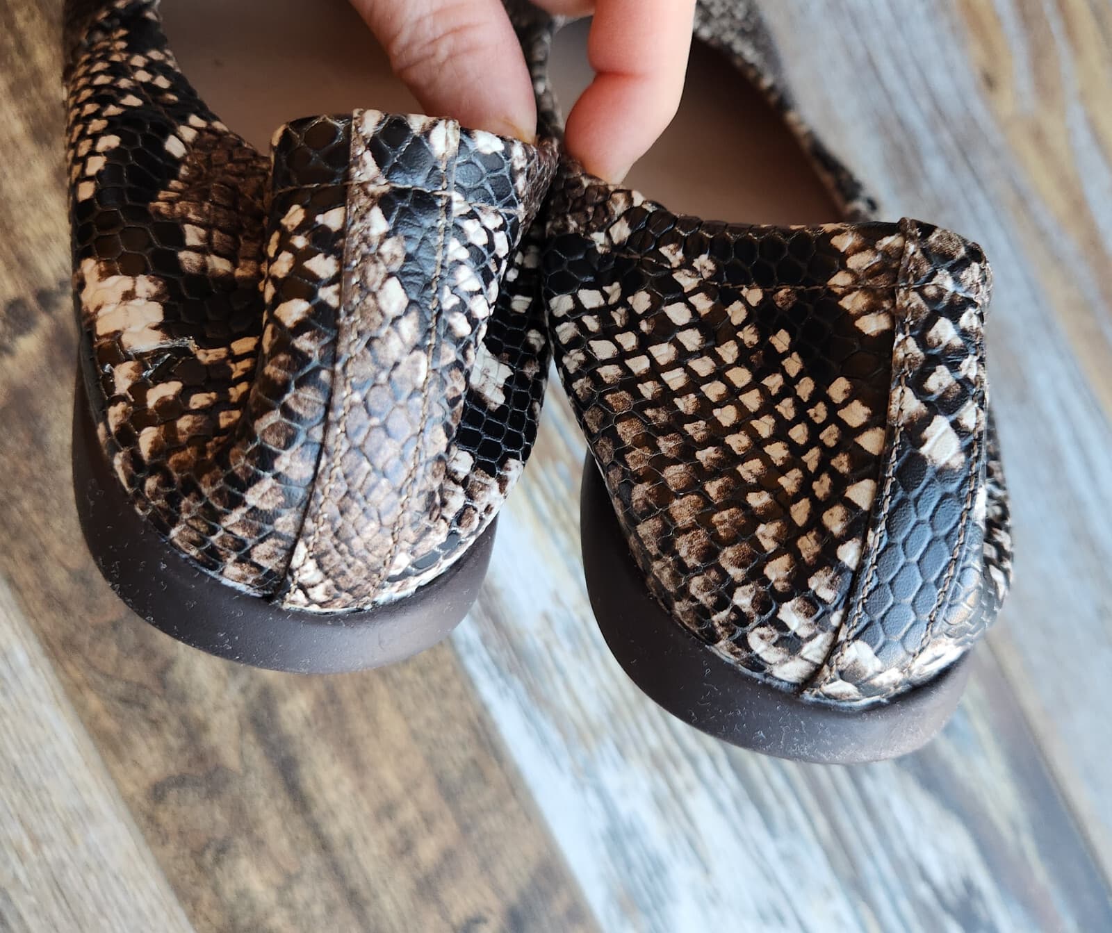 NWoB ABEO $140 Tilly Slip-On Metatarsal Ballet Flats Leather Tan Snake US7.5 - Thumbnail 9
