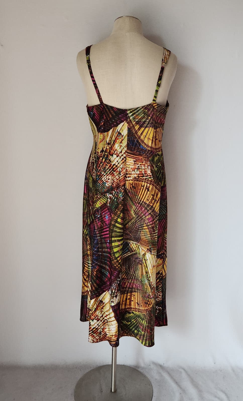 Natori Abstract Satin/Silky Sleeveless Nightgown Chemise Dress Square Neck Sz.L - Thumbnail 4