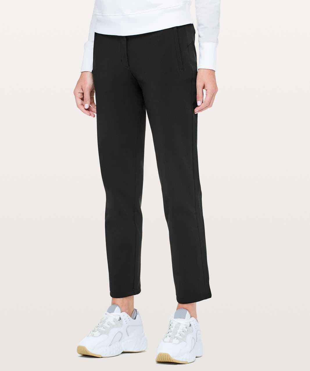 Lululemon On The Move 28" Pants High Rise Straight Ankle Stretch Pocket Black 4 - Thumbnail 2