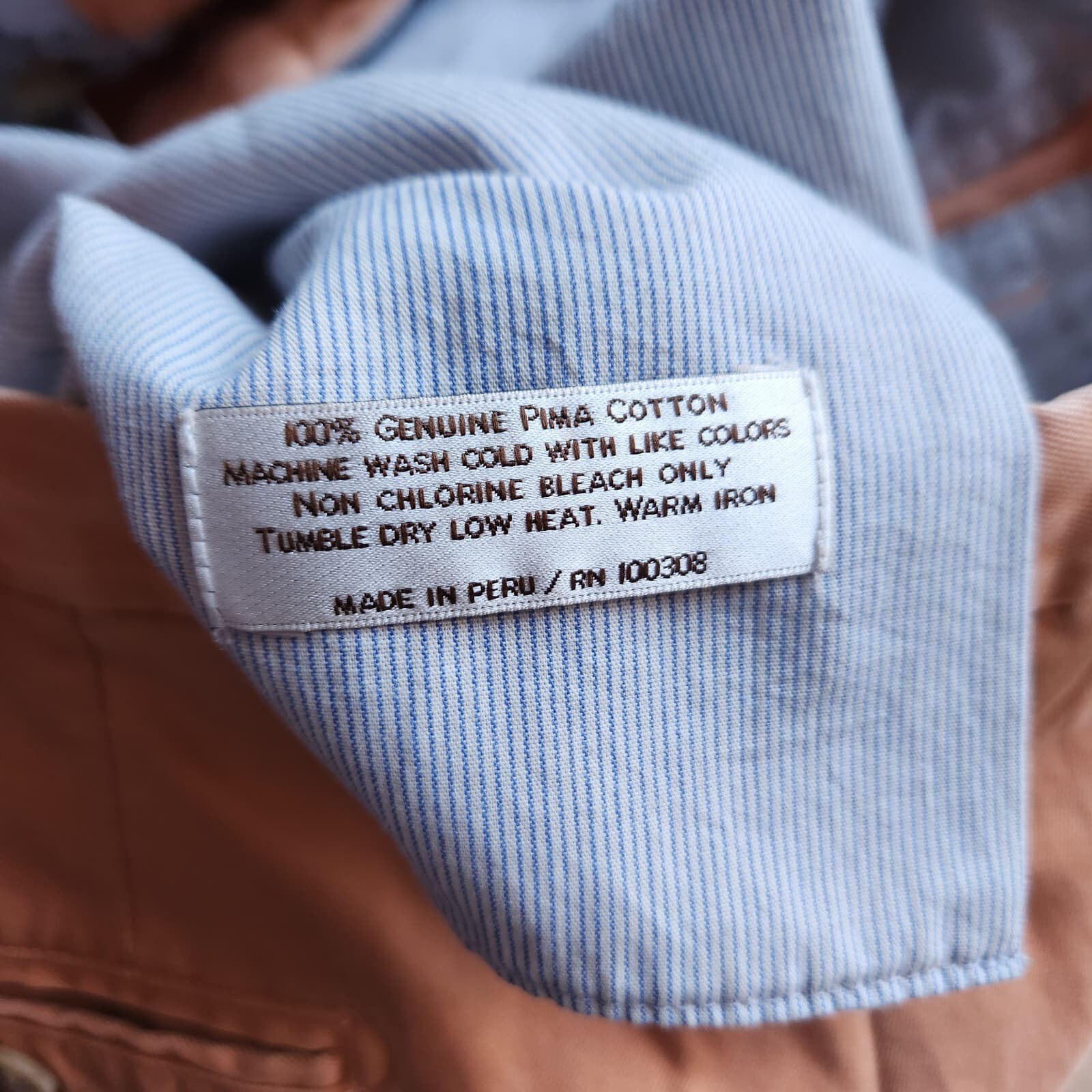 NWT Peter Millar Raleigh Washed Twill Pants Pima Cotton Papaya Men's 34 $125 - Thumbnail 8