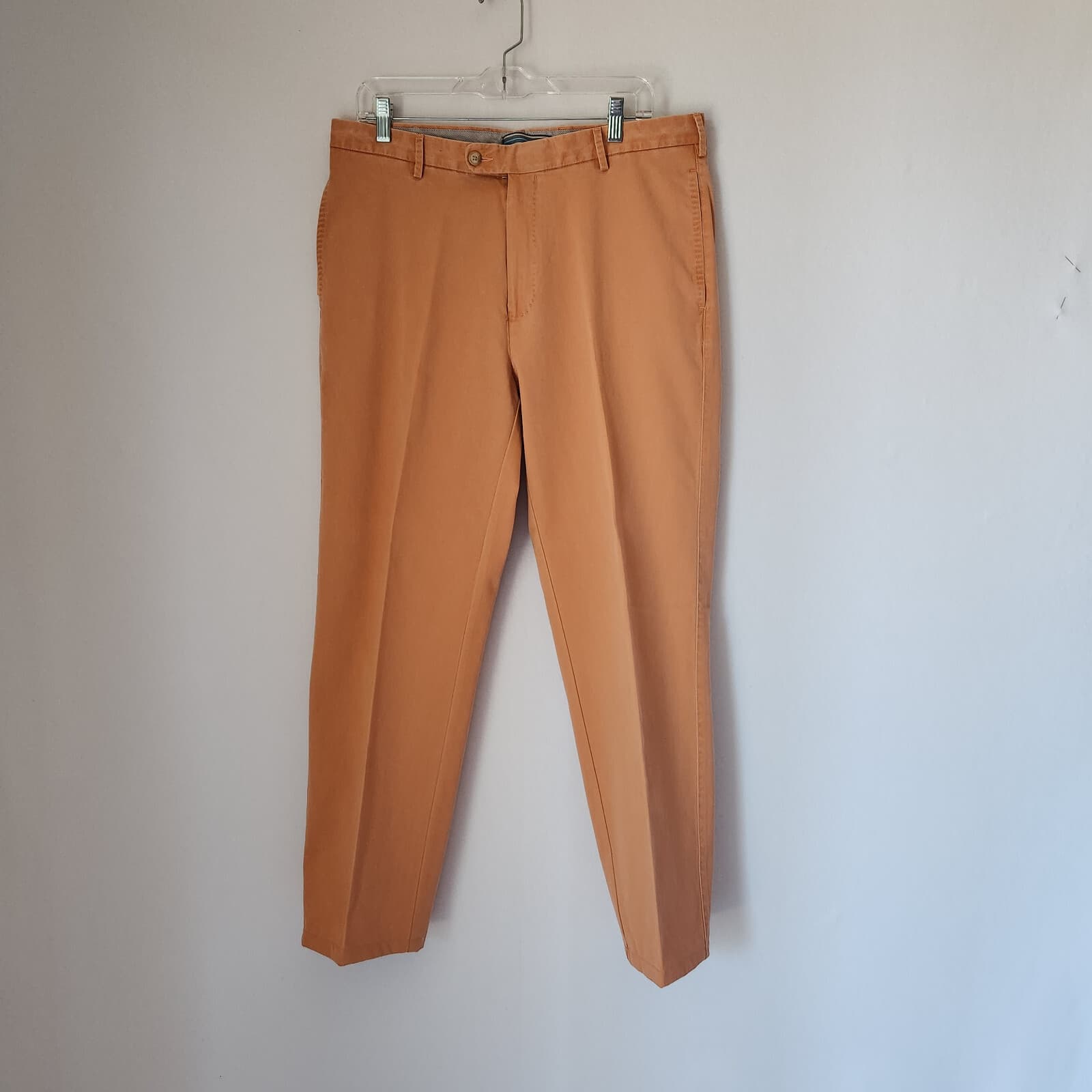 NWT Peter Millar Raleigh Washed Twill Pants Pima Cotton Papaya Men's 34 $125 - Thumbnail 3