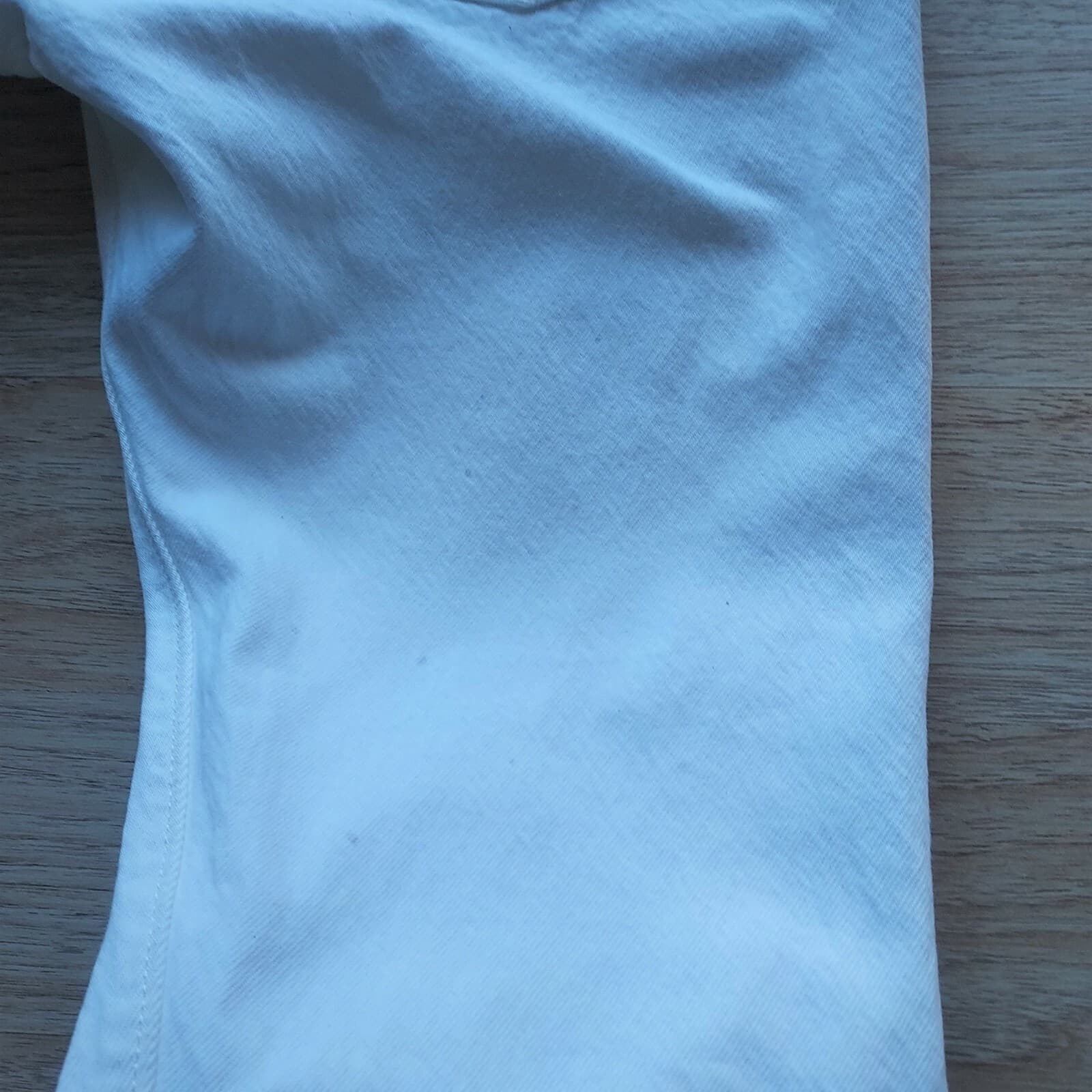 Levi's 501 CT Button Fly Straight Leg White Jeans Distressed Cotton Women 33 - Thumbnail 10