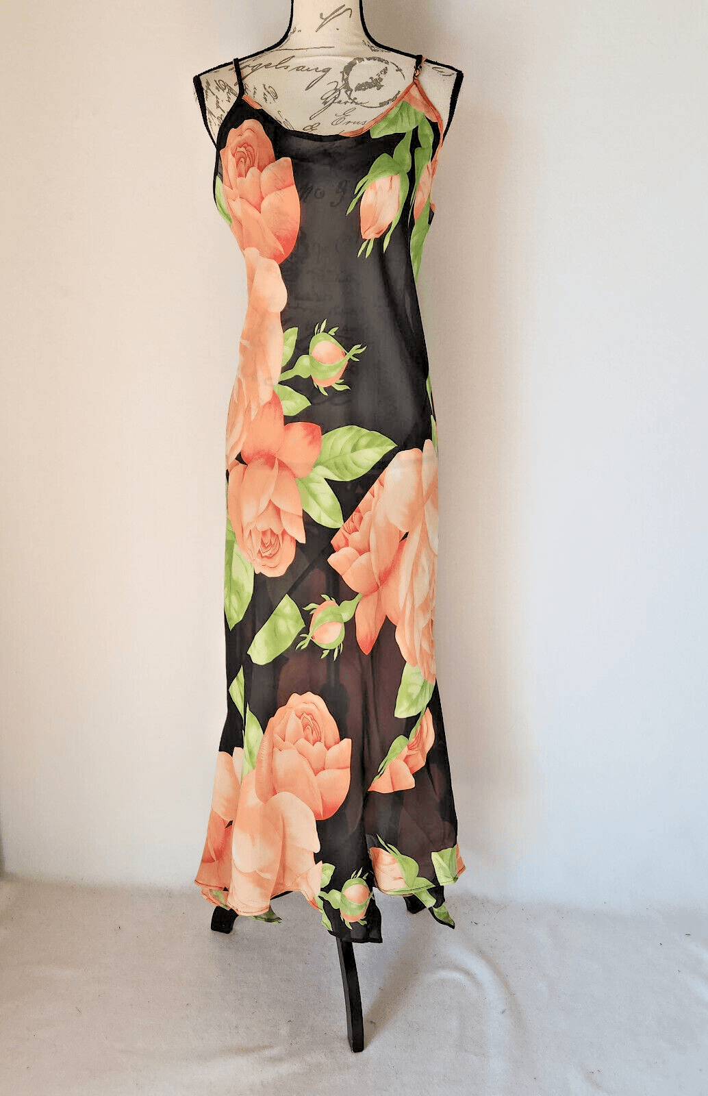 Vintage NWT Victoria's Secret Collection Floral Maxi Slip Dress Multicolor Sz.L - Thumbnail 2