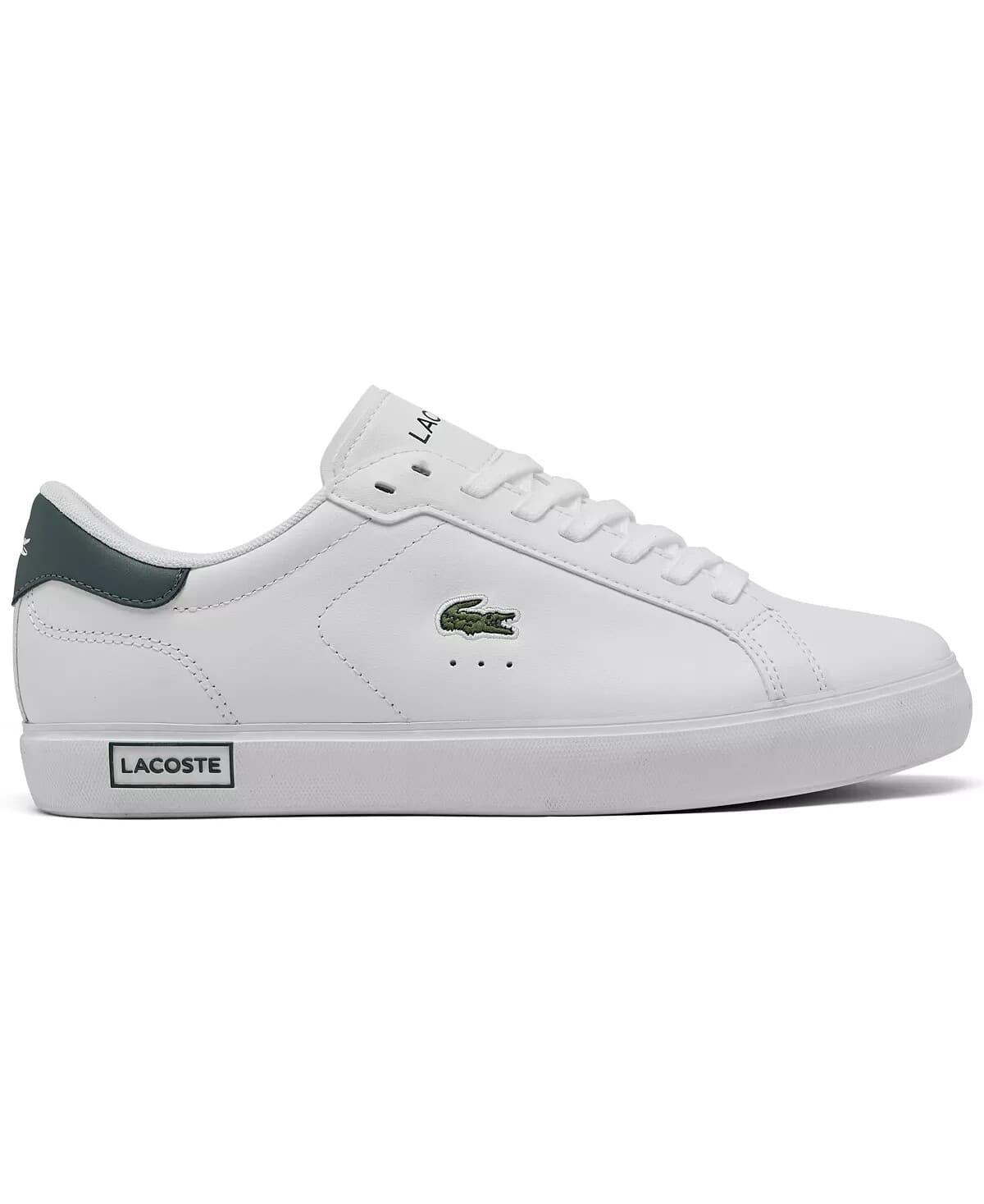 Lacoste Powercourt Low Top Leather Sneaker Cushion Lace-Up White Men EU44.5 US11 - Thumbnail 2