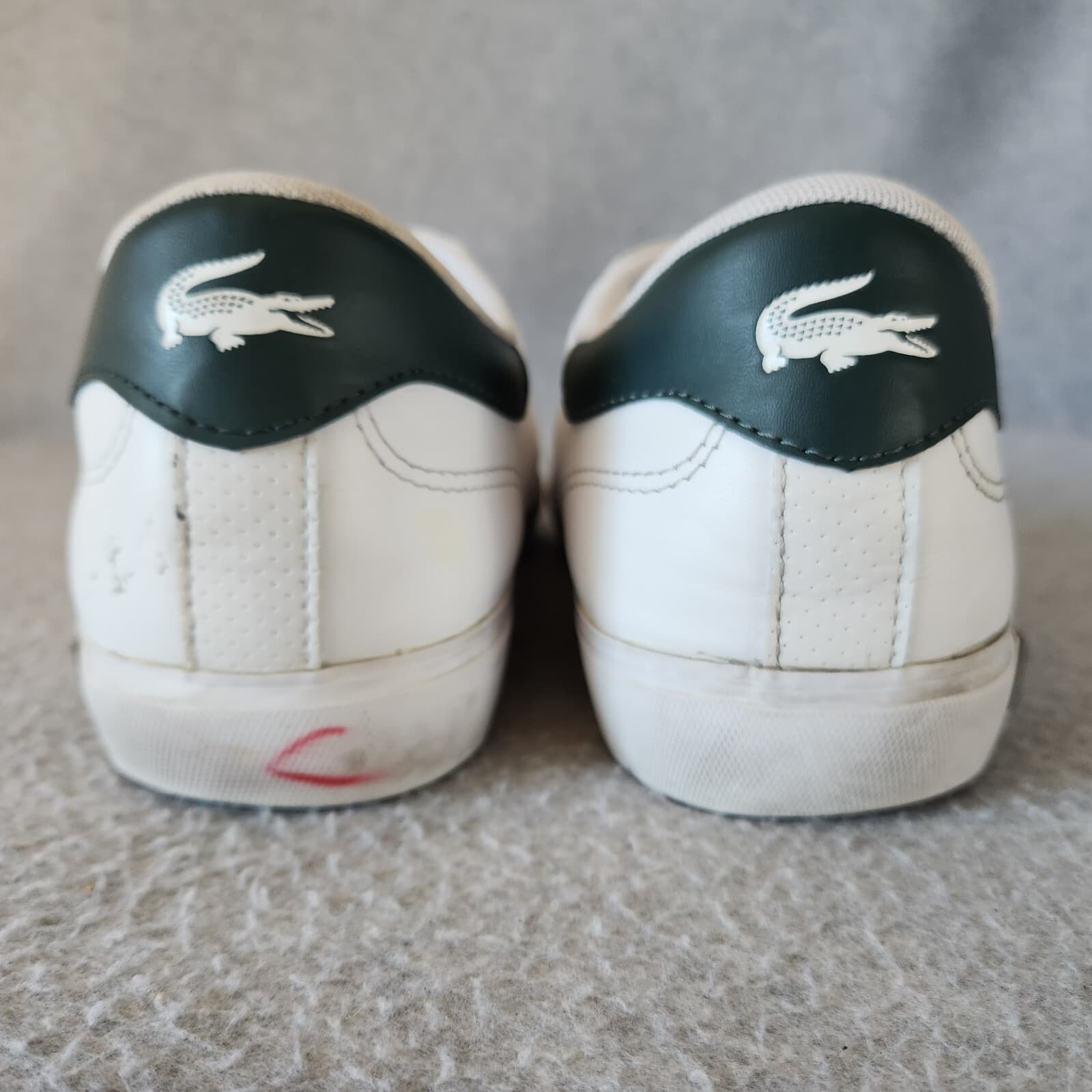 Lacoste Powercourt Low Top Leather Sneaker Cushion Lace-Up White Men EU44.5 US11 - Thumbnail 9