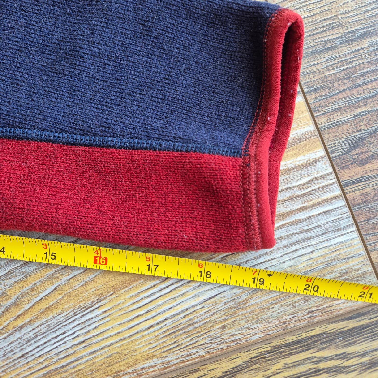 J.Crew Nordic Polartec Fleece 1/4 Zip Sweater Pullover Zip-Pocket Red Blue Men M - Thumbnail 16